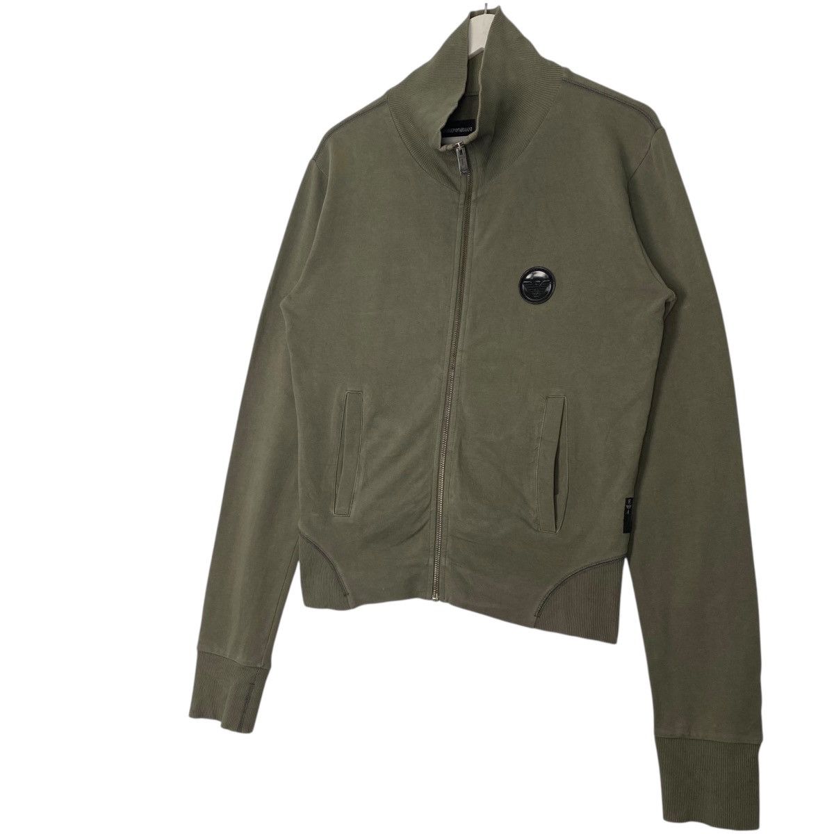 Vintage Vintage Emporia Armani Full Zip Sweatshirt Green Pullover S Size US S / EU 44-46 / 1 - 2 Thumbnail