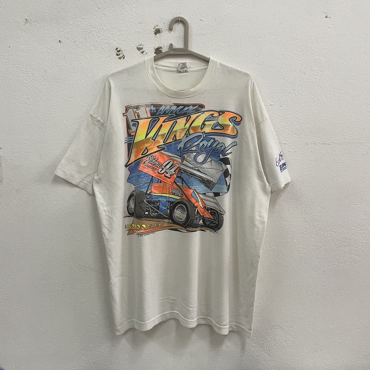 Sports Specialties × Vintage 🔥Vintage 90s King Royal Eldora Speedway Promo Racing Tee Size US XXL / EU 58 / 5 - 1 Thumbnail