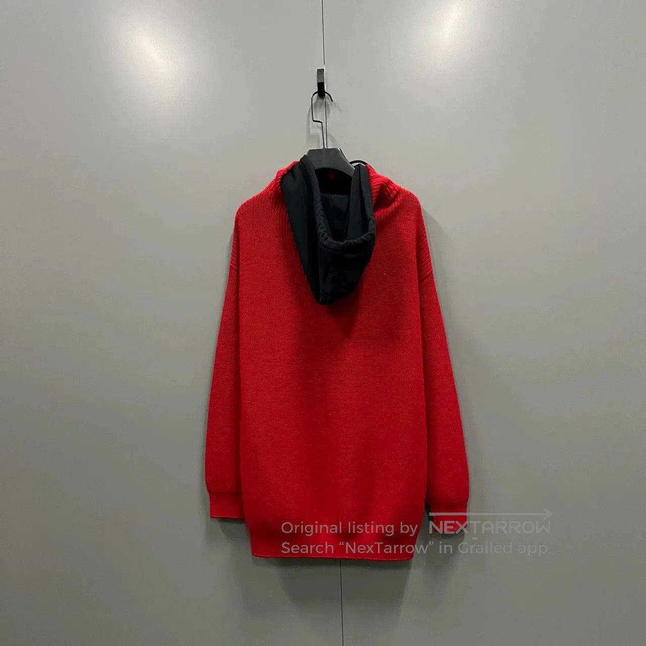 Balenciaga Balenciaga Red Knit Hoodie XS. Size XS / US 0-2 / IT 36-38 - 2 Thumbnail