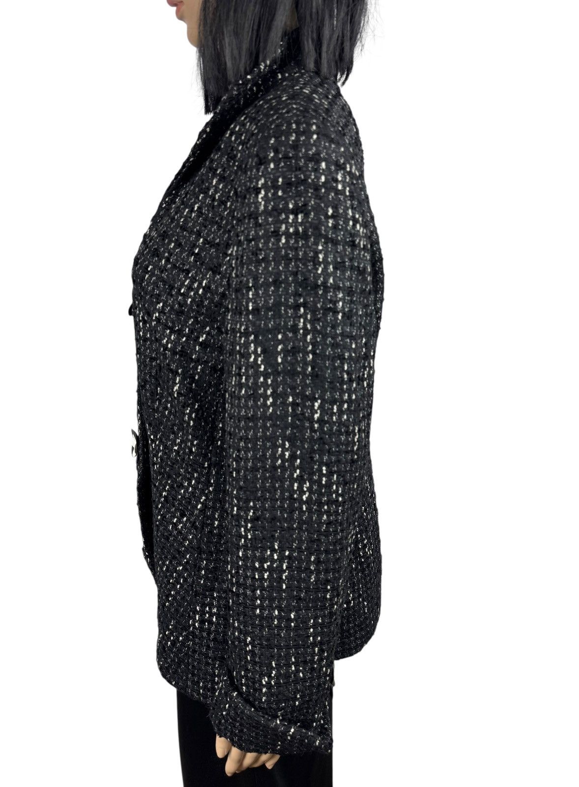 Escada Escada Tweed Wool-Rayon Coat Flowers Buttons size DE42 IT48 Size XL / US 12-14 / IT 48-50 - 6 Thumbnail