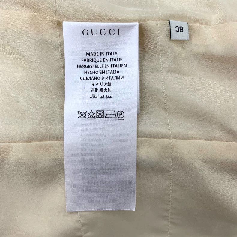 Gucci Gucci Size 38 Beige cotton V-neck single-breasted small fra Size US XXS / EU 40 - 7 Thumbnail