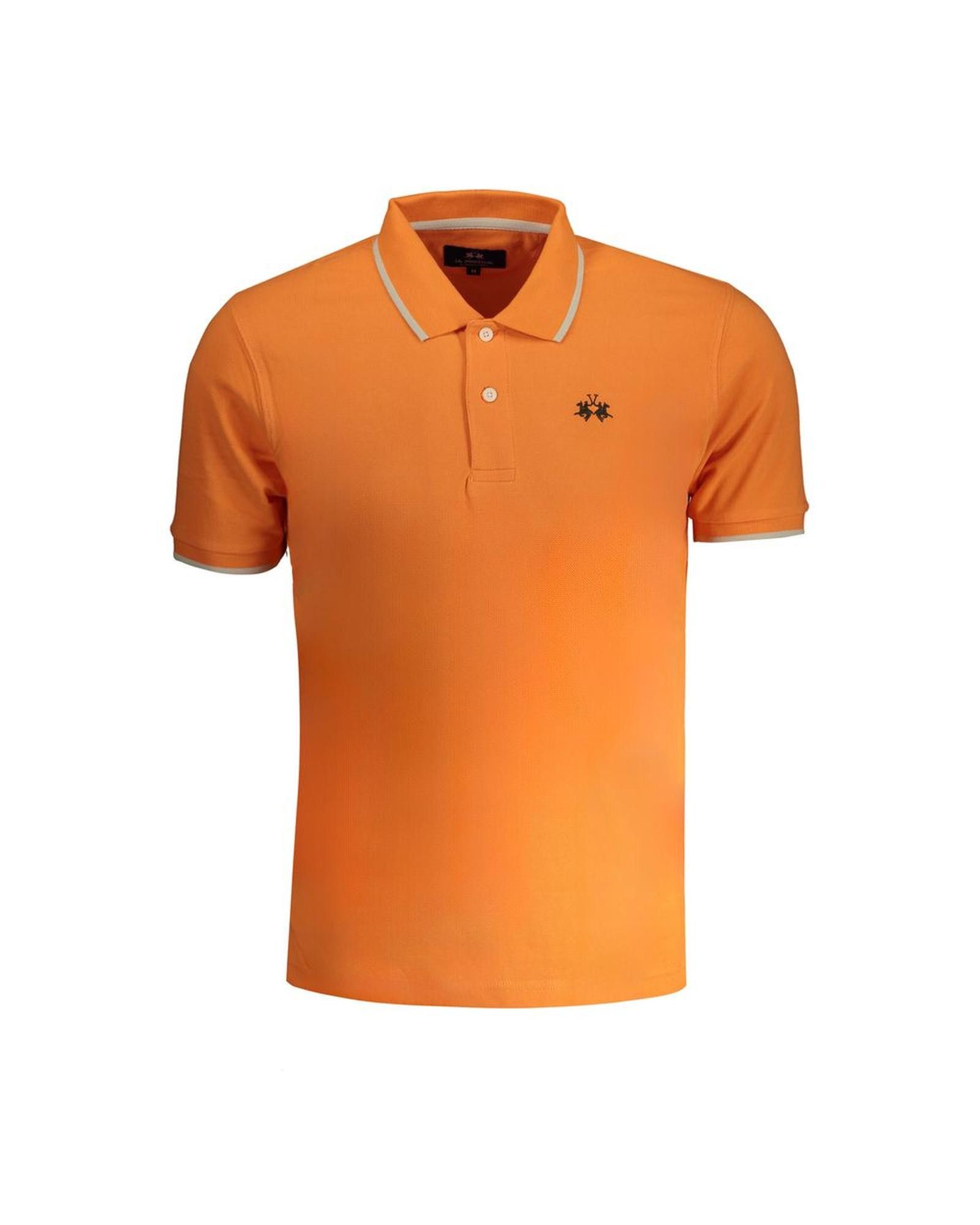 La Martina Rosso Cotton Men Polo Shirt main image 1