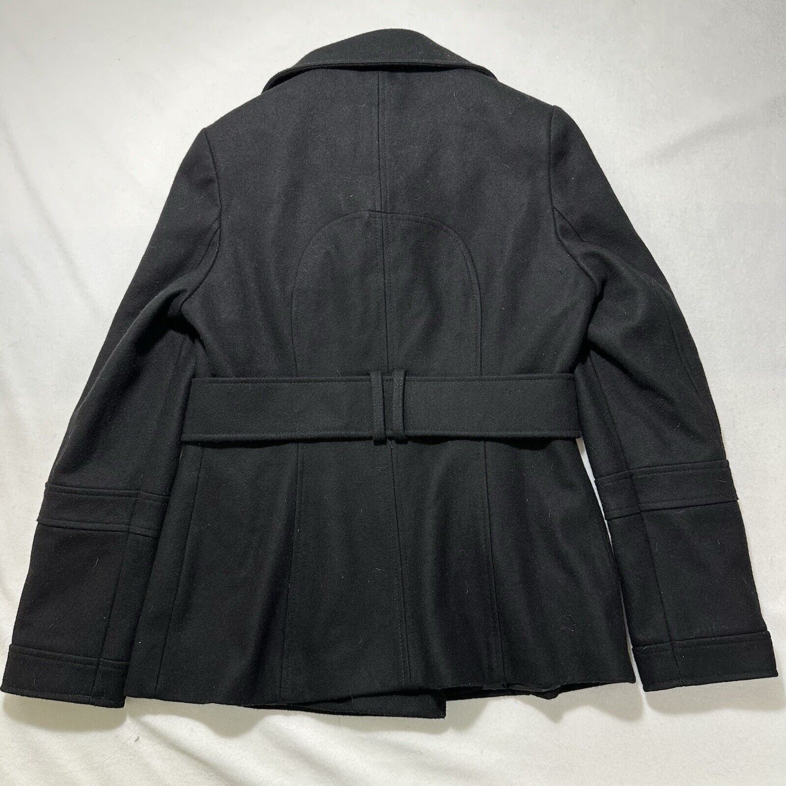 Other Moda International 10 Wool Double Breasted Pea Coat Jacket Size L / US 10 / IT 46 - 13 Thumbnail