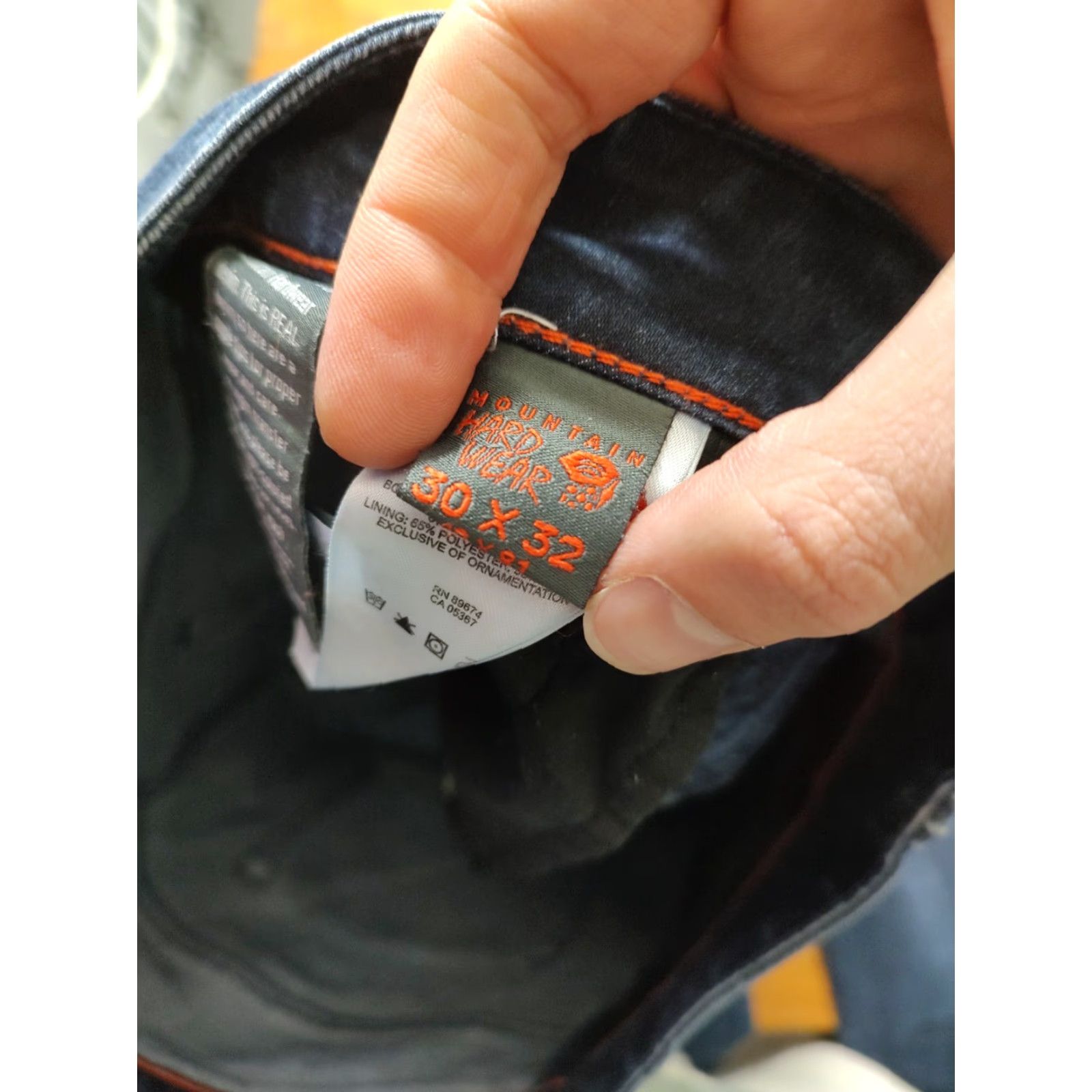 Mountain Hardwear VINTAGE Mountain Hardwear Jeans Mens 30x32 Straight Stretch Denim Blue 5-Pocket Logo Zipper Comfortable Outdoor Mens Size US 30 / EU 46 - 7 Thumbnail
