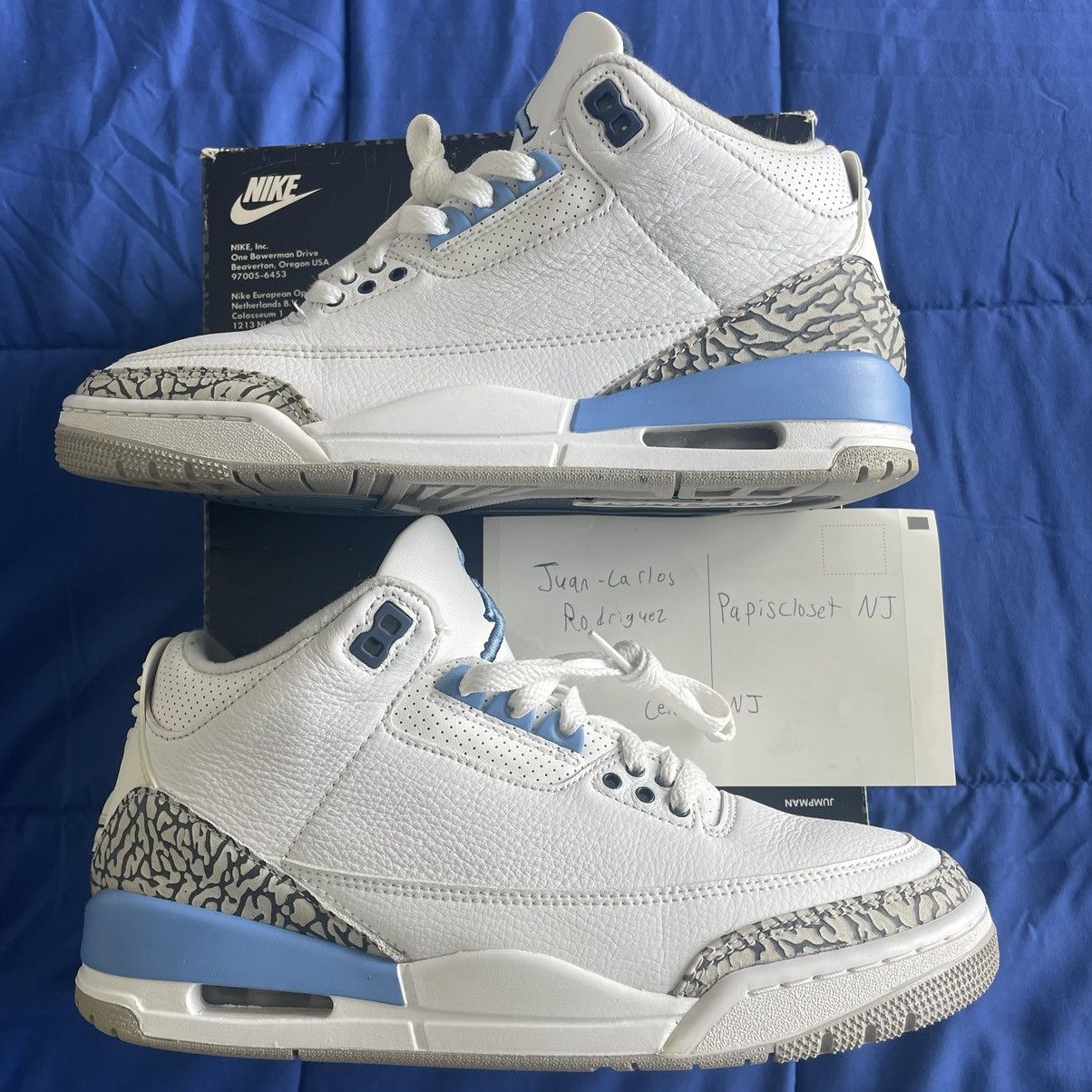 Jordan Brand Nike Air Jordan 3 Retro UNC Size US 8 / EU 41 - 1 Thumbnail