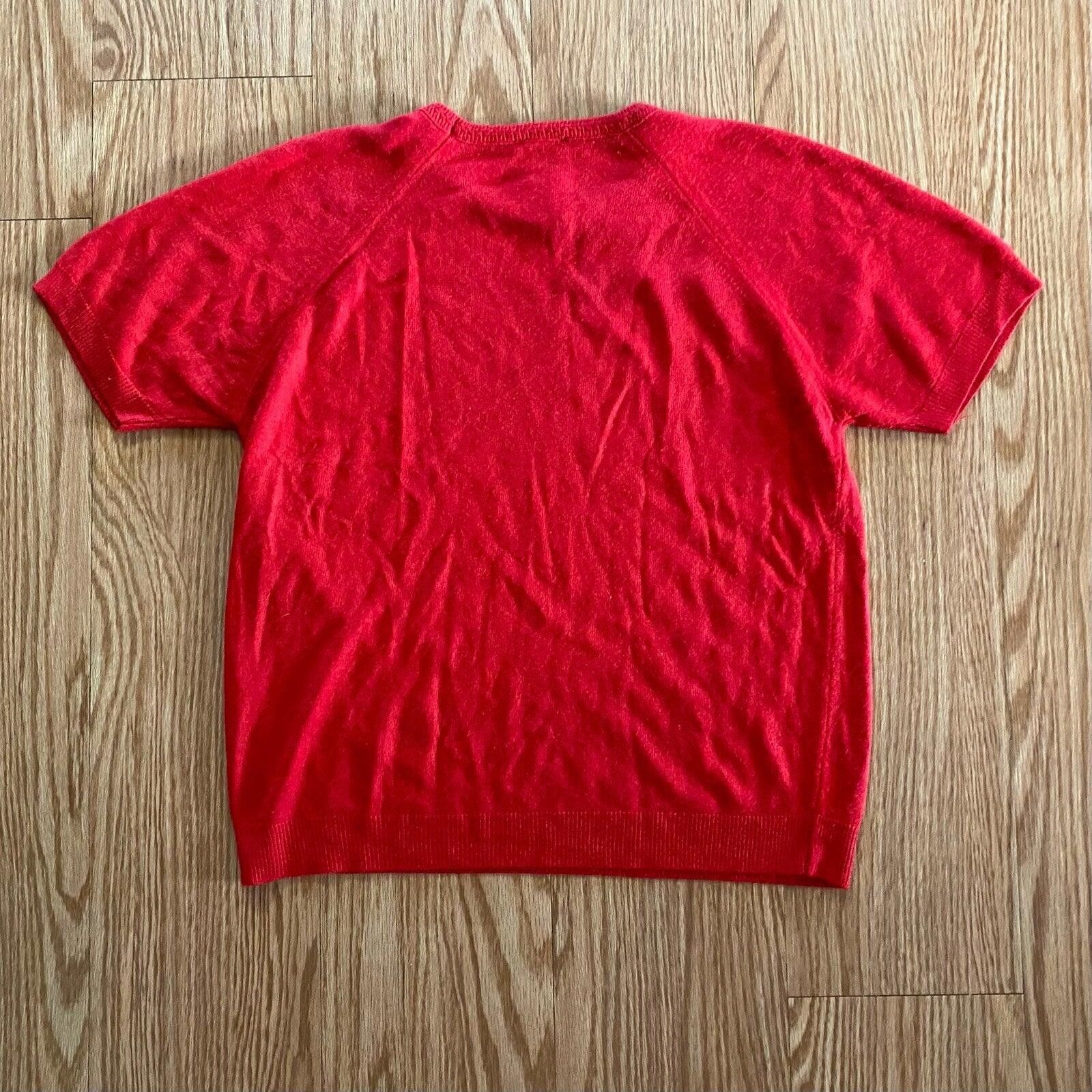 Other Designers Originals Vintage Red Short Sweater Womens Large Size L / US 10 / IT 46 - 6 Thumbnail