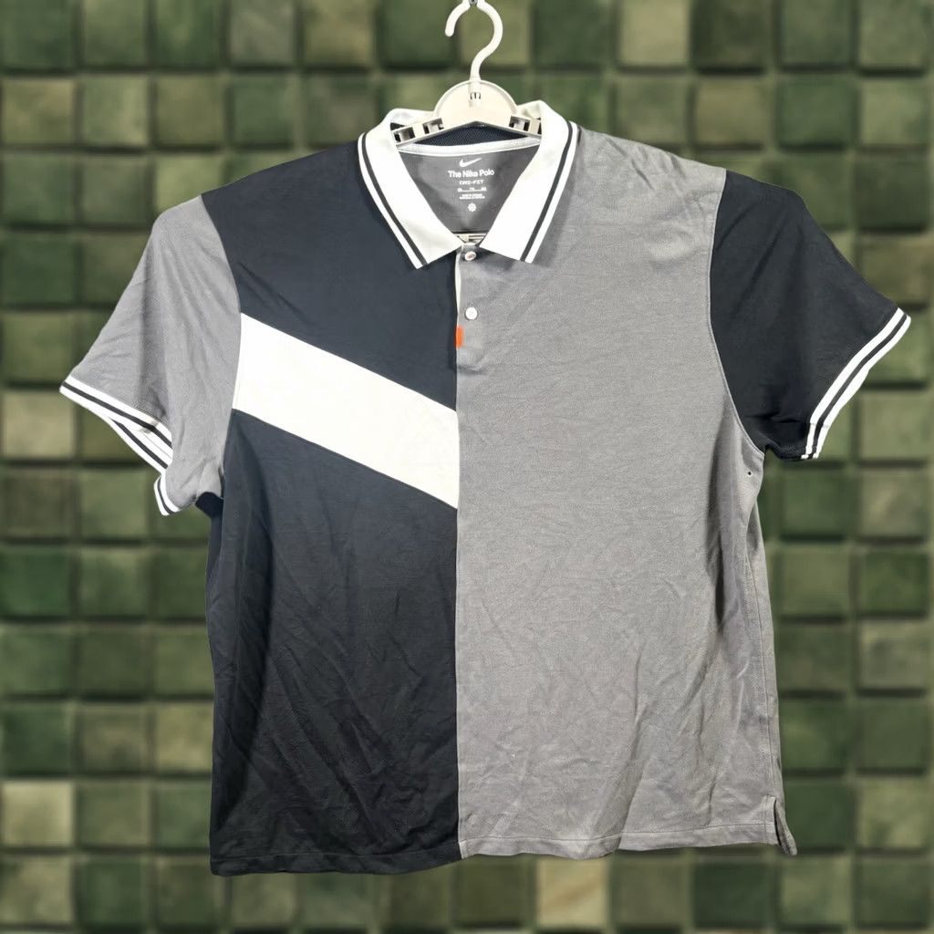 Nike Nike Polo Shirt Men's Black Gray ColorBlock Dri-Fit 2XL Sports Preppy Short Sleeve Casual Golf Shirt Size US XXL / EU 58 / 5 - 1 Thumbnail