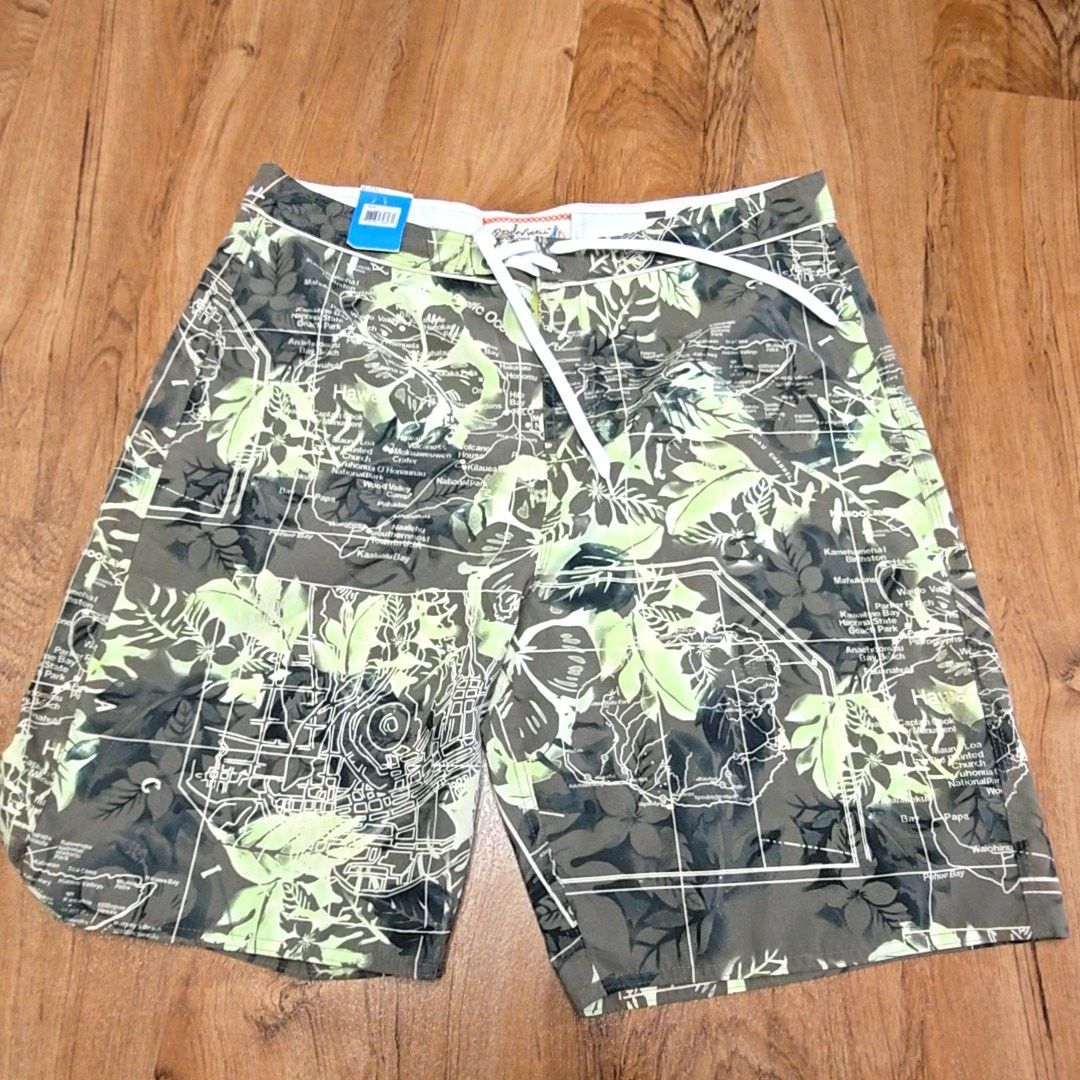 Other Hawaiian Map Board Shorts Wanderwall Green Floral Print 36 Size US 36 / EU 52 - 2 Thumbnail