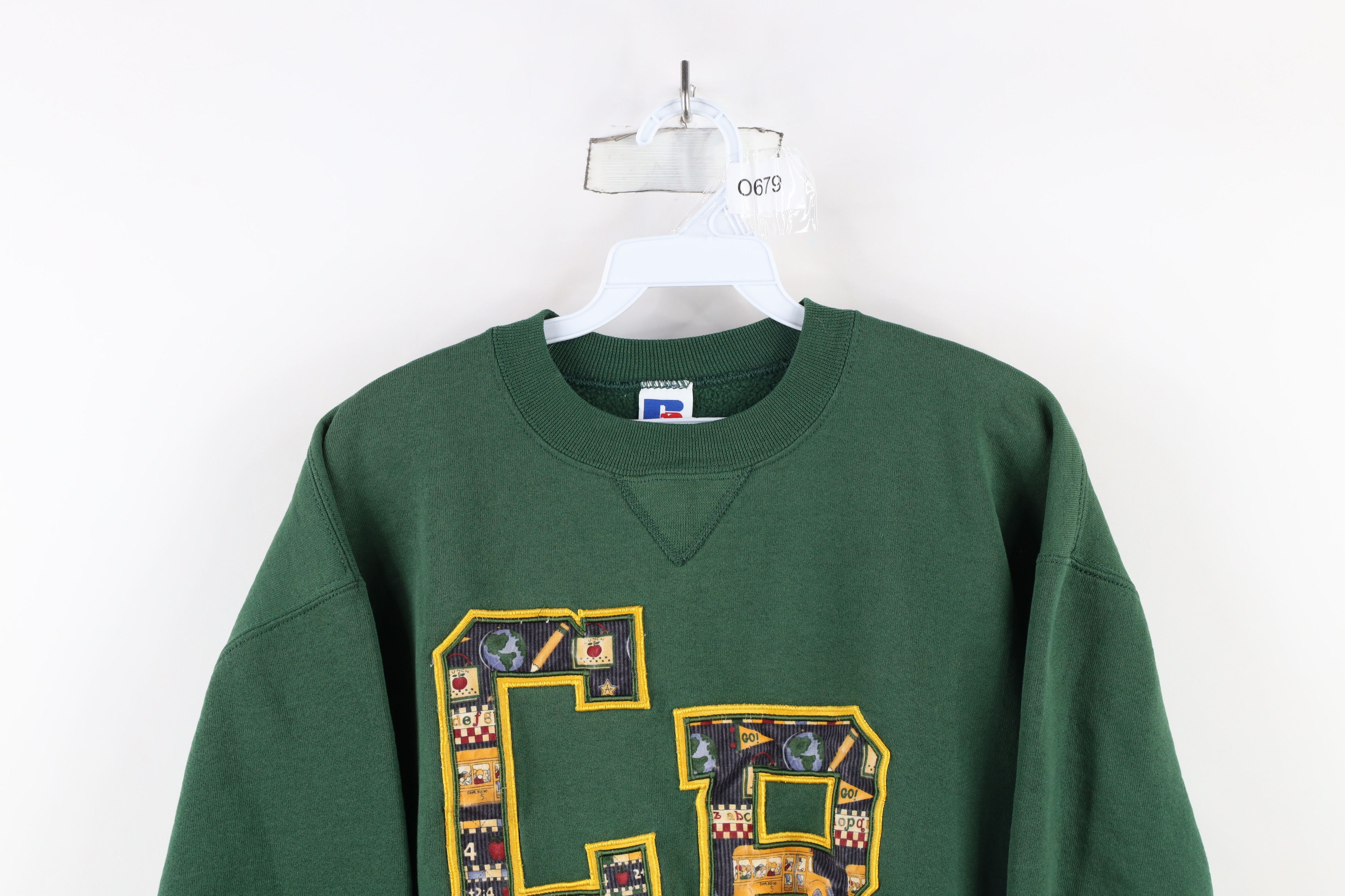 Russell Athletic × Vintage Vintage 90s Russell Athletic School Teacher Sweatshirt USA Size L / US 10 / IT 46 - 2 Thumbnail