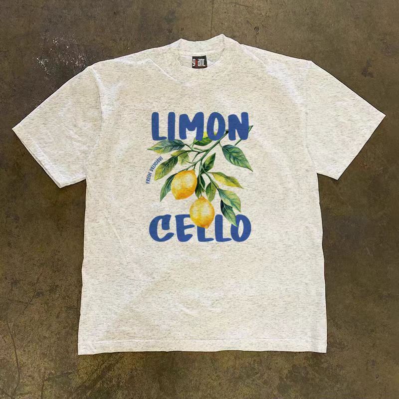 Vintage Street washed retro lemon print loose t-shirt Size US M / EU 48-50 / 2 - 1 Thumbnail