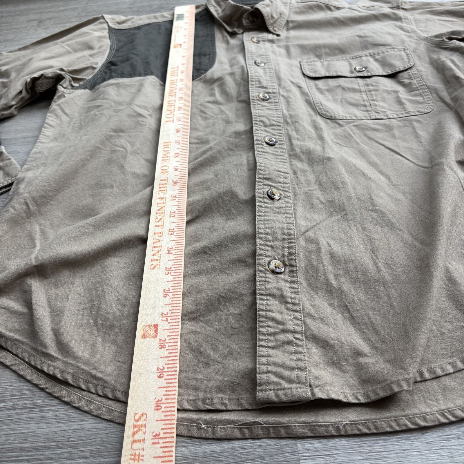 Cabelas Cabelas Mens Shooting Shirt L Khaki Green Long Sleeve Butto Size US L / EU 52-54 / 3 - 7 Thumbnail