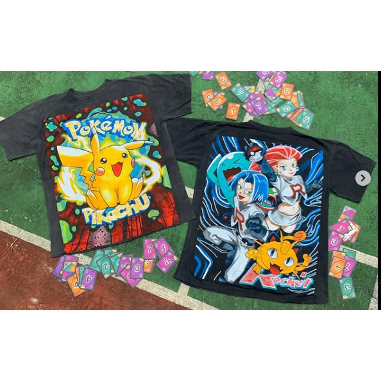SCOOP Pokemon Pikachu LOVE Analytic T shirt XL Black AOP BOOTLEG Size US XL / EU 56 / 4 - 3 Thumbnail
