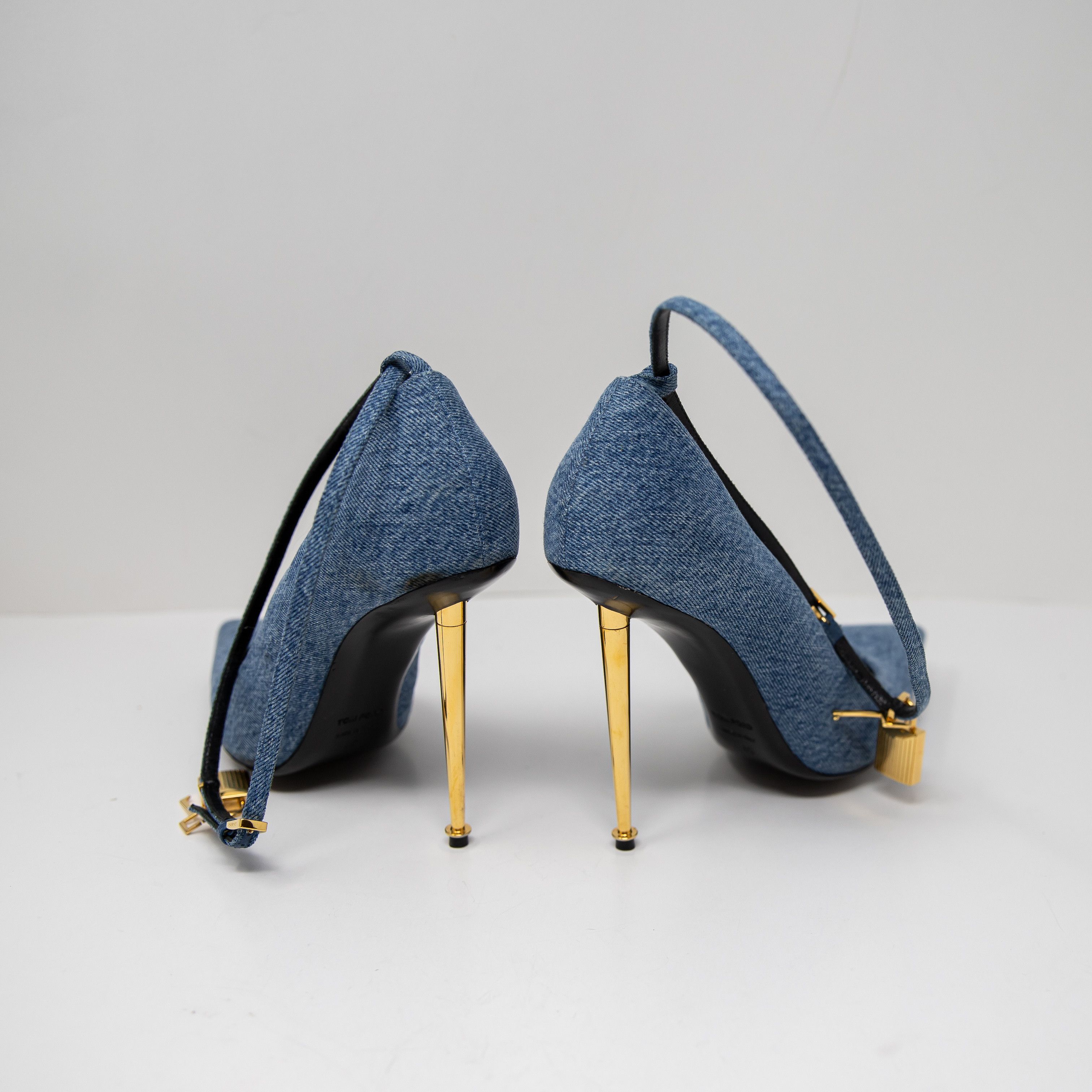 Tom Ford Tom Ford 105mm Denim Jean Padlock Ankle Size US 10 / IT 40 - 3 Thumbnail