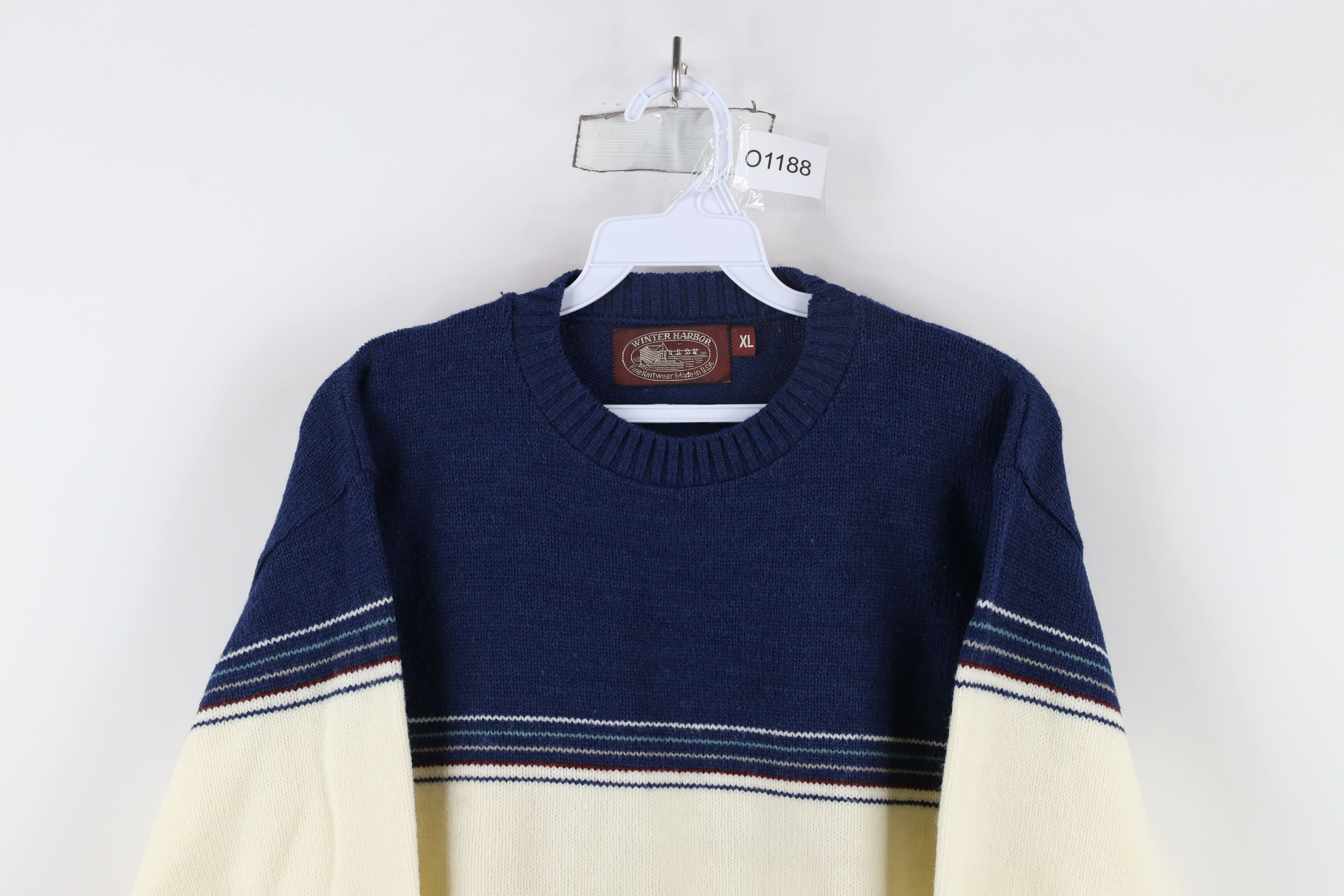 Vintage Vintage 70s Streetwear Ribbed Knit Crewneck Sweater USA Size XL / US 12-14 / IT 48-50 - 2 Thumbnail