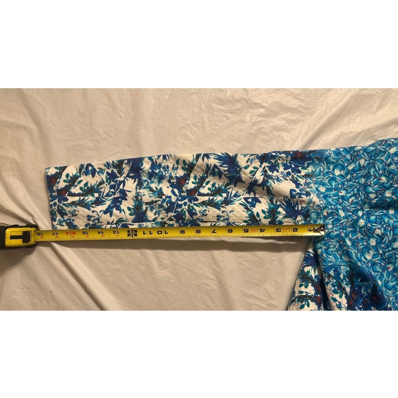 See U Soon Blue Floral Linen Blend Jacket - Size: 1