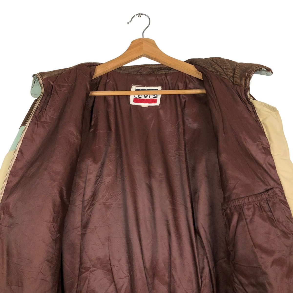 Levi's 🔥VINTAGE BIKER LEVI’S USA PUFFER DOWN JACKET MULTI COLOUR Size US M / EU 48-50 / 2 - 14 Thumbnail