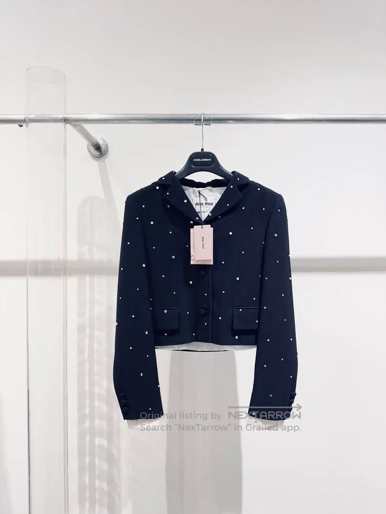Miu Miu Miu Miu 38 Black full diamond coat Size M / US 6-8 / IT 42-44 - 1 Thumbnail