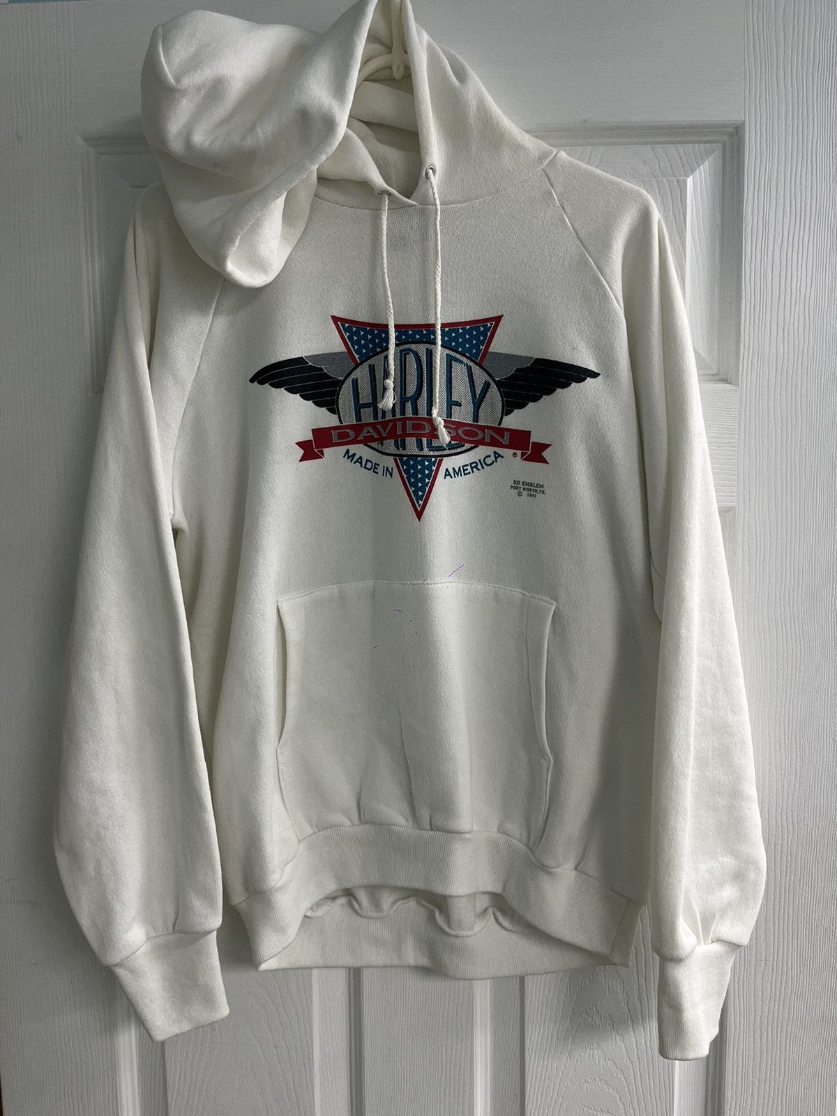 Harley Davidson Vintage 1991 Harley Davidson 3D Emblem White Hoodie Size US L / EU 52-54 / 3 - 1 Thumbnail