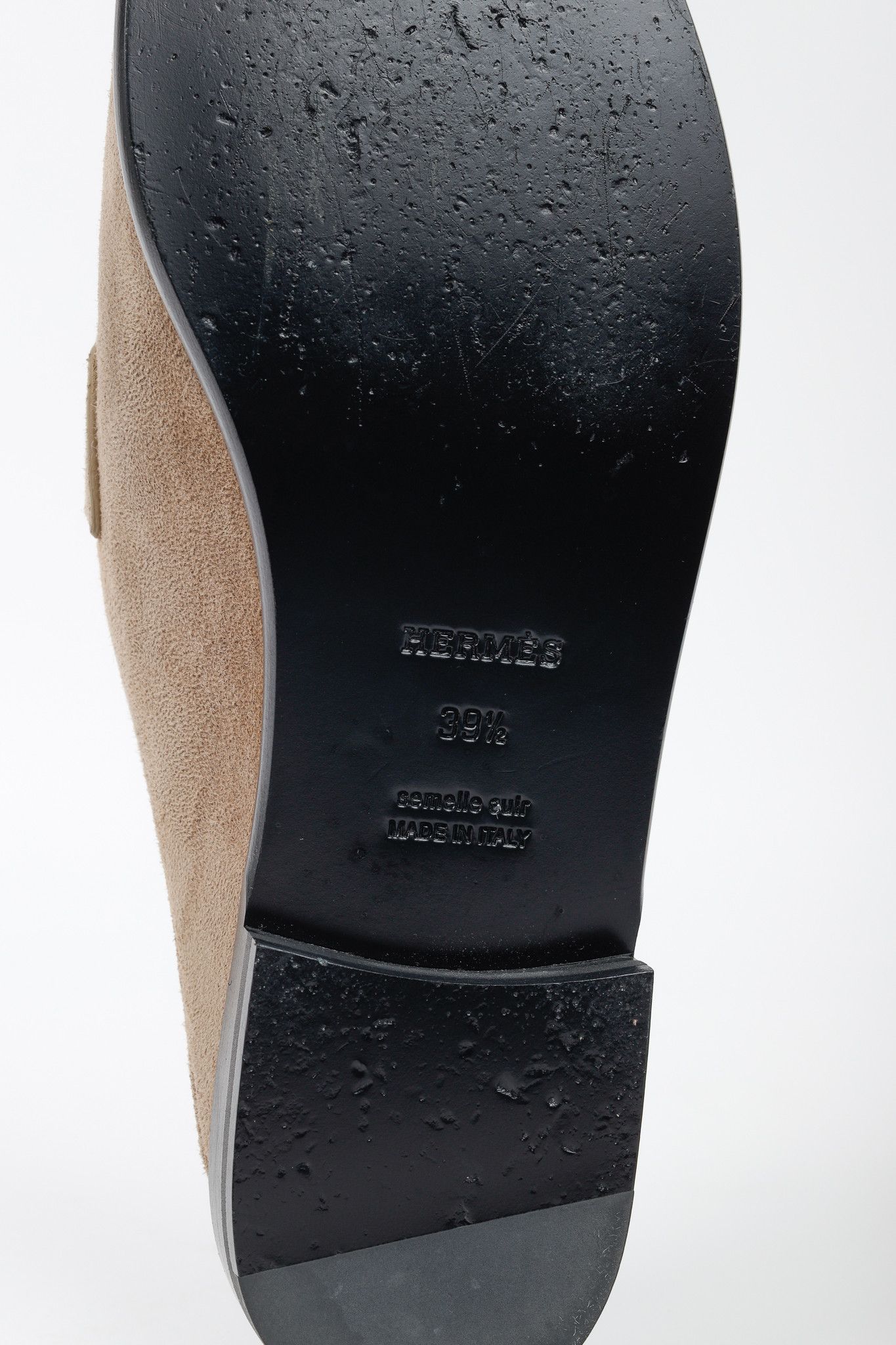 Hermes Hermes Lota Beige Sable Suede Kelly-Buckle Mules Size US 9 / IT 39 - 6 Thumbnail