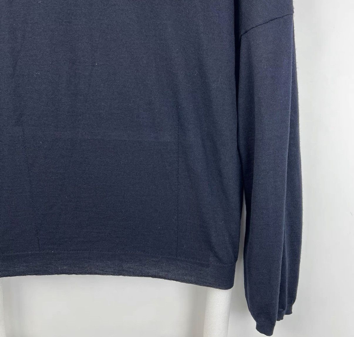 Dior Dior Navy Blue Emblem Embroidered Knit Sweater K12 Size S / US 4 / IT 40 - 6 Thumbnail