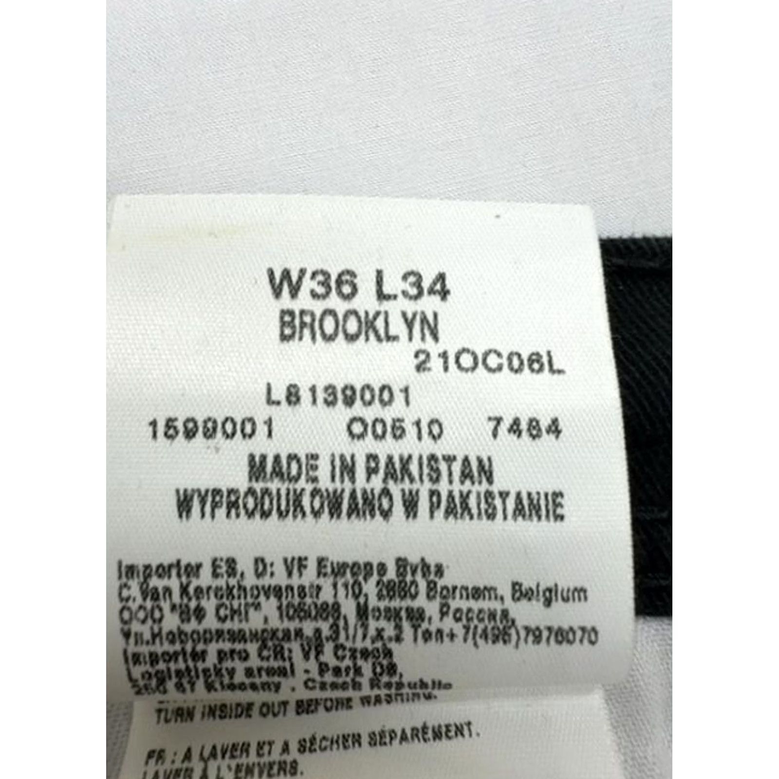 Lee Lee Boys Black Straight Jeans Big Boy Size 36x34 Mid Rise Size US 36 / EU 52 - 5 Thumbnail