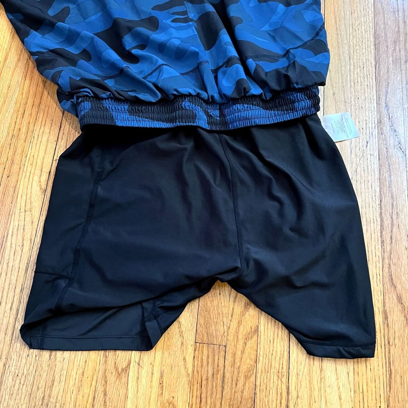 Vintage Zyia Active Mens XL Blue Camo Lined Stretch Zip Pockets Shorts Size US 36 / EU 52 - 3 Thumbnail