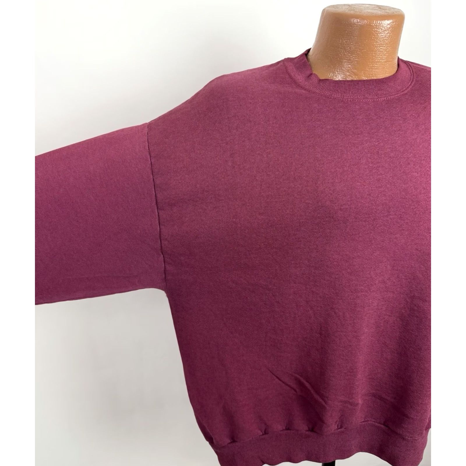 Jerzees VINTAGE Jerzees Sweatshirt Mens L Burgundy Crewneck 90s-80s 80s 90s College Grunge Retro Dad Mens Size US L / EU 52-54 / 3 - 5 Thumbnail