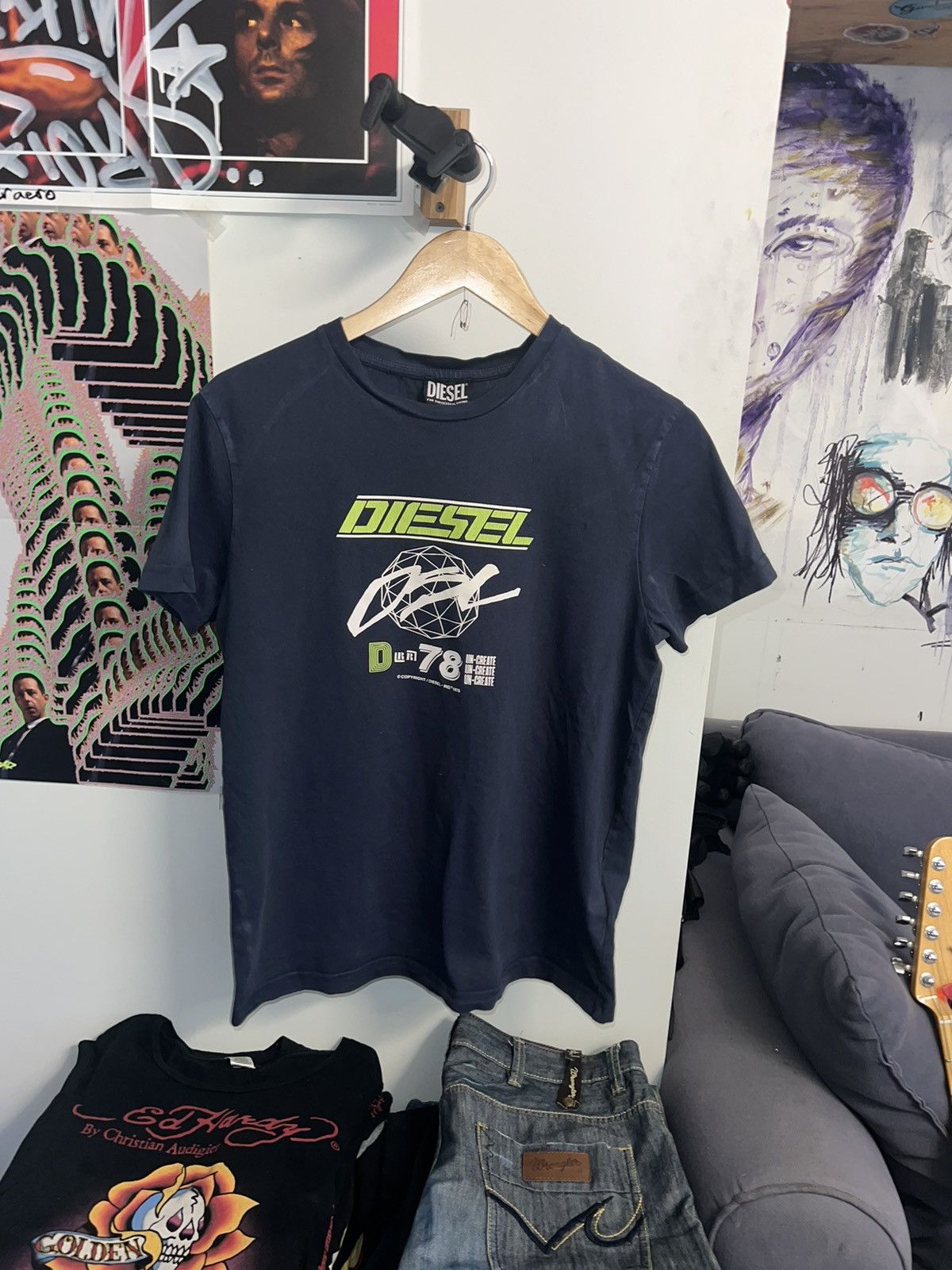 Diesel Y2K DIESEL TEE Size US L / EU 52-54 / 3 - 1 Thumbnail