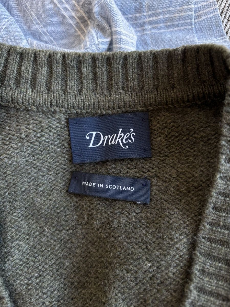 Drake's Lambswool Sleeveless Cardigan Size US L / EU 52-54 / 3 - 5 Thumbnail