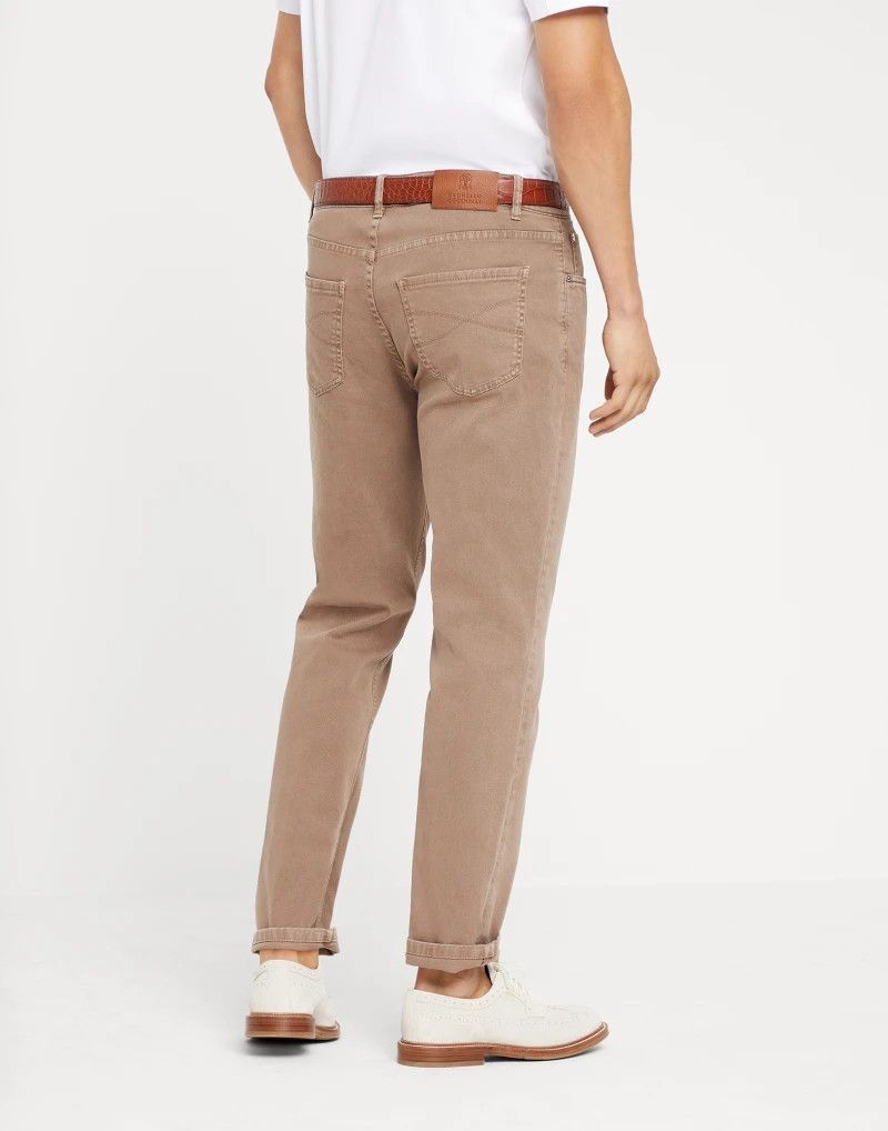 Brunello Cucinelli o1la1rc1a0425 Dyed Denim Pants in Light Brown Size US 36 / EU 52 - 2 Thumbnail