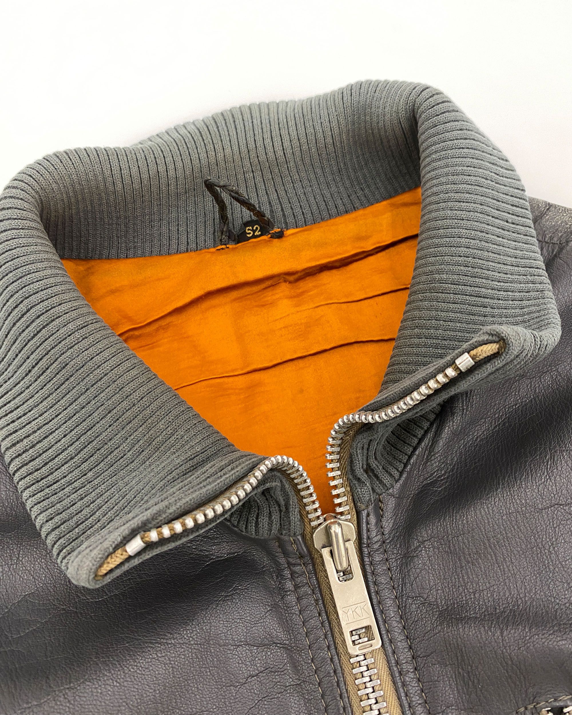 Vintage 1970s German Leather Flightjacket Size US L / EU 52-54 / 3 - 8 Thumbnail