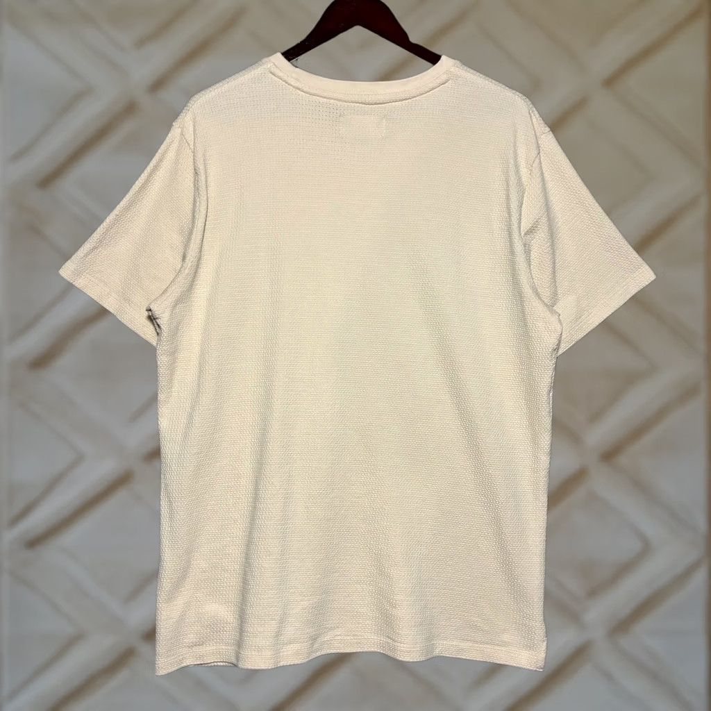 Vintage Hickey Freeman T-Shirt Mens Large Beige Textured Waffle Crew Neck Short Sleeve Cotton Regular Fit Decade? N/A Size US L / EU 52-54 / 3 - 1 Thumbnail