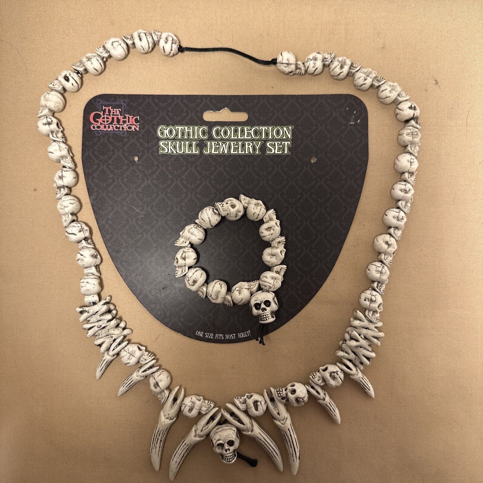 Other Gothic Faux Skul Set Bones Teeth Necklace Bracelet Voodoo Size ONE SIZE - 2 Thumbnail