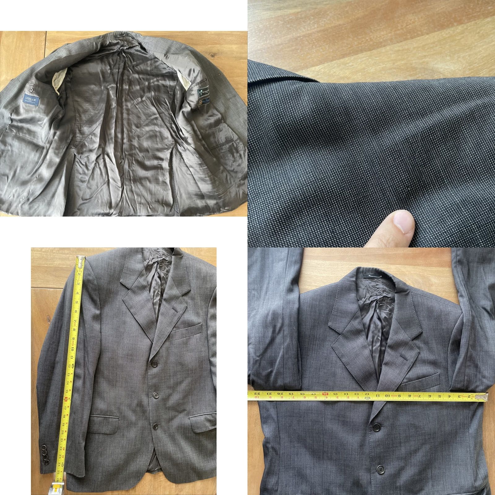 Lubiam Lubiam 1911 Blazer Mens 42R Wool Notch Lapel Four-Button Single-Breasted 90s City Italian Vintage Black Regular Jacket Coat Size 42R - 8 Thumbnail