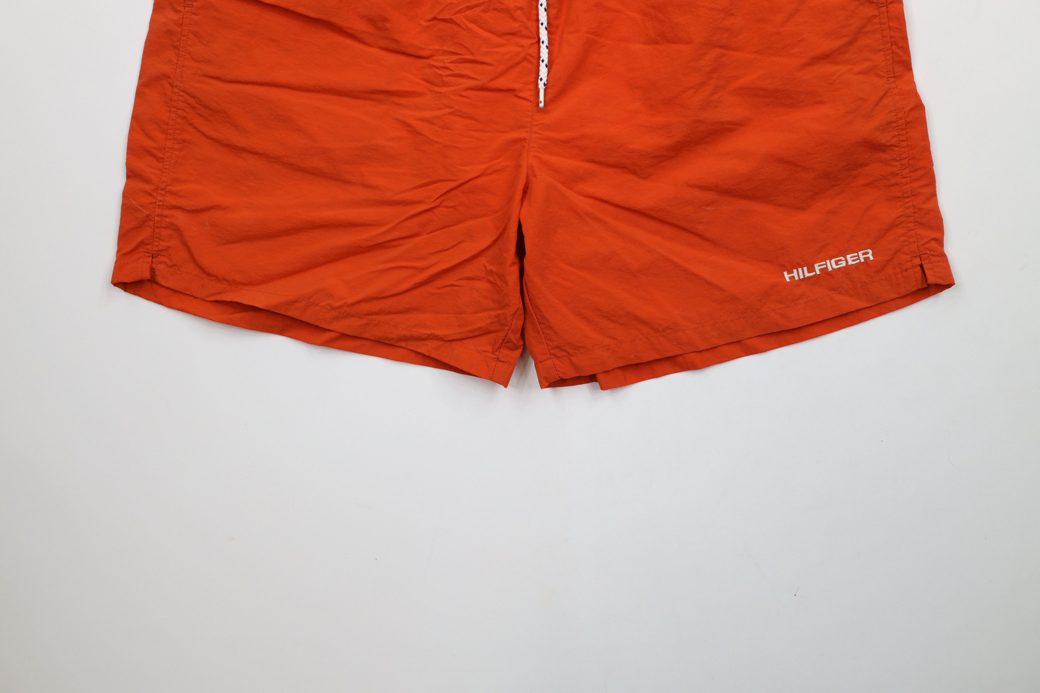 Tommy Hilfiger × Vintage Vintage 90s Tommy Hilfiger Above Knee Shorts Trunks Orange Size US 36 / EU 52 - 4 Thumbnail