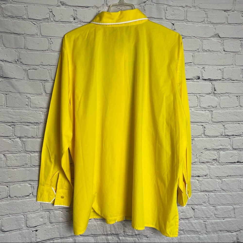 Bob Mackie New Vintage Bob Mackie Embroidered Yellow Blouse Size 2X Size XXL / US 16-18 / IT 52-54 - 2 Thumbnail