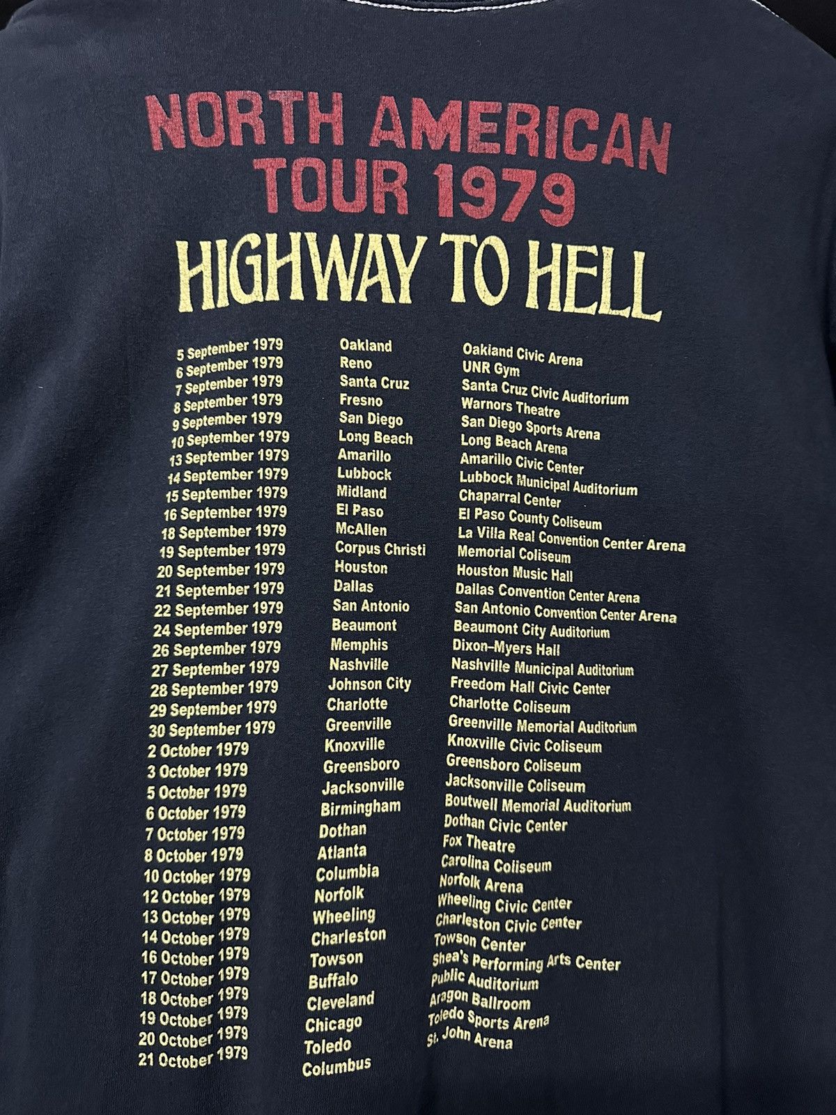 Band Tees × Vintage Vintage 1979 ACDC World Tour Long Beach Arena Faded Tee Size US XL / EU 56 / 4 - 5 Thumbnail