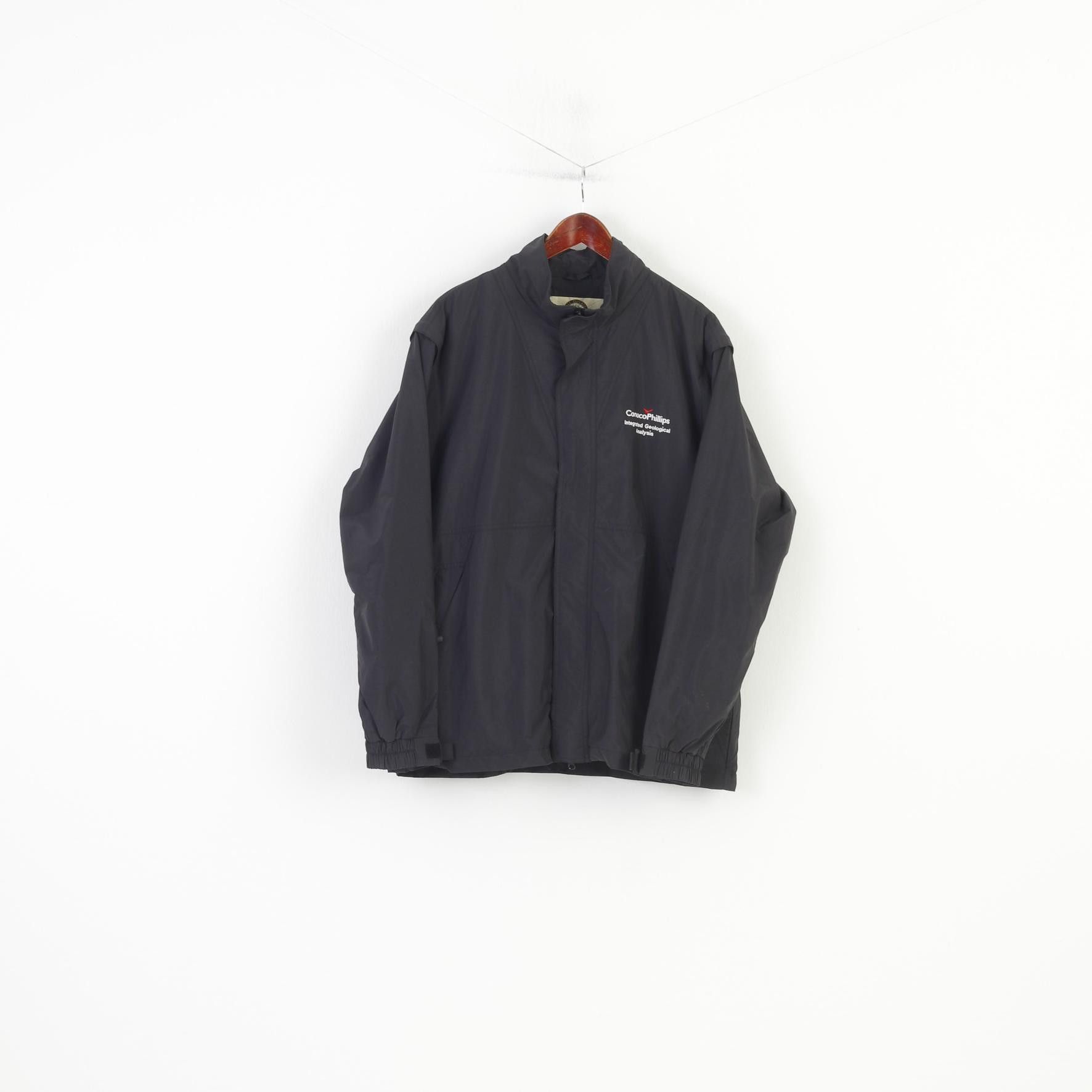 North End North End Men L Jacket Full Zipper Black Waterproof 4026 Size US L / EU 52-54 / 3 - 1 Thumbnail