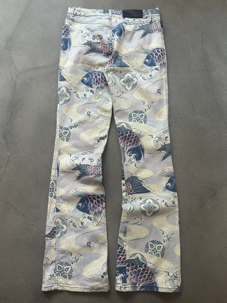 Moschino Moschino Japanese Koi Fish Retro Pants Size 28" / US 6 / IT 42 - 2 Thumbnail