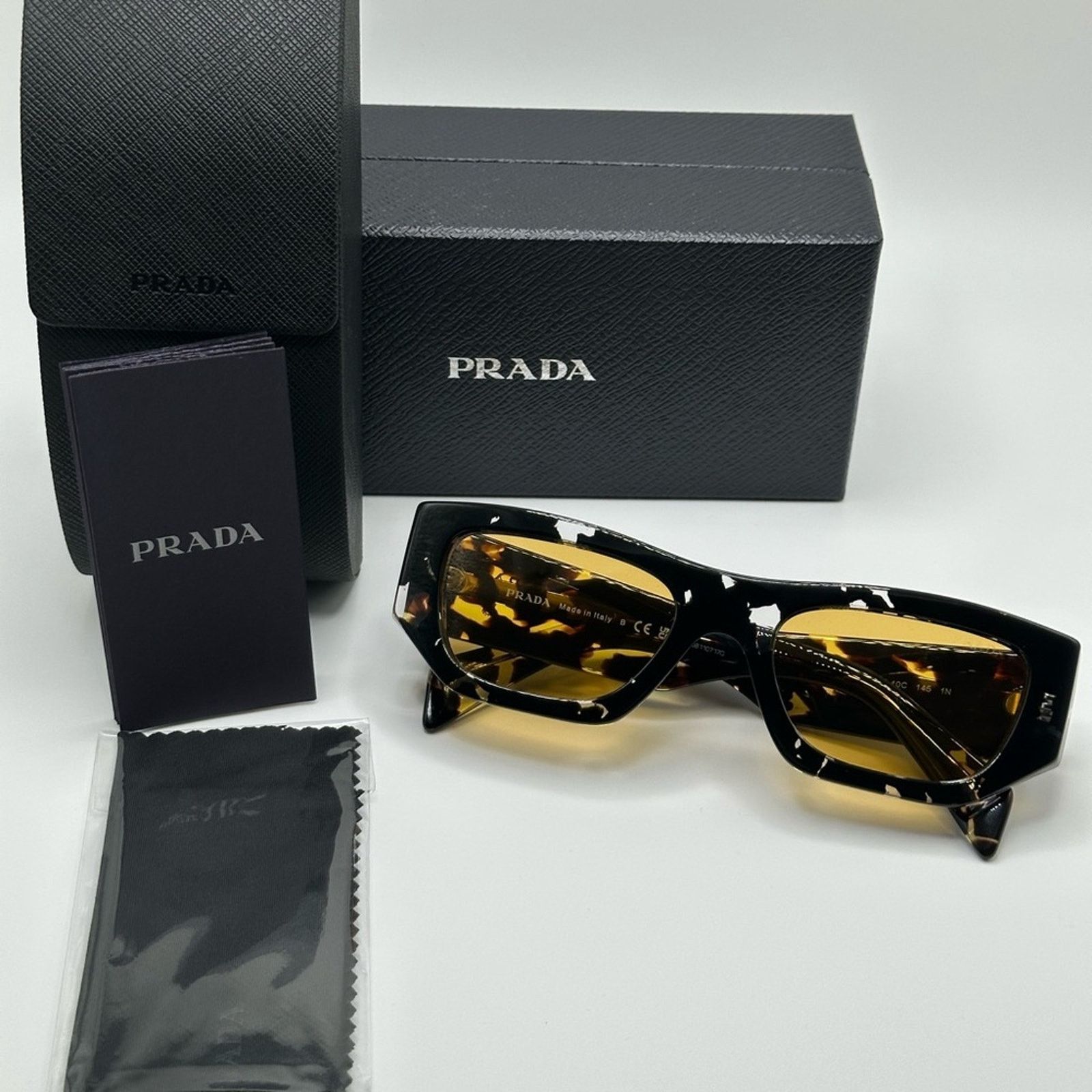 Prada PRADA SUNGLASSES PRA01S 15O10C Havana Black/Yellow Size ONE SIZE - 10 Thumbnail