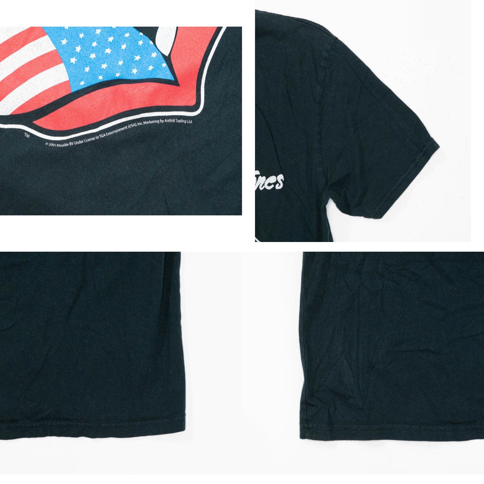 Vintage The Rolling Stones Merch Shirt S Black Union Jack North American Tour 1981 Mens Shirt Graphic Tee 80s Band Music Cotton Blend Union Jack Size US S / EU 44-46 / 1 - 8 Thumbnail