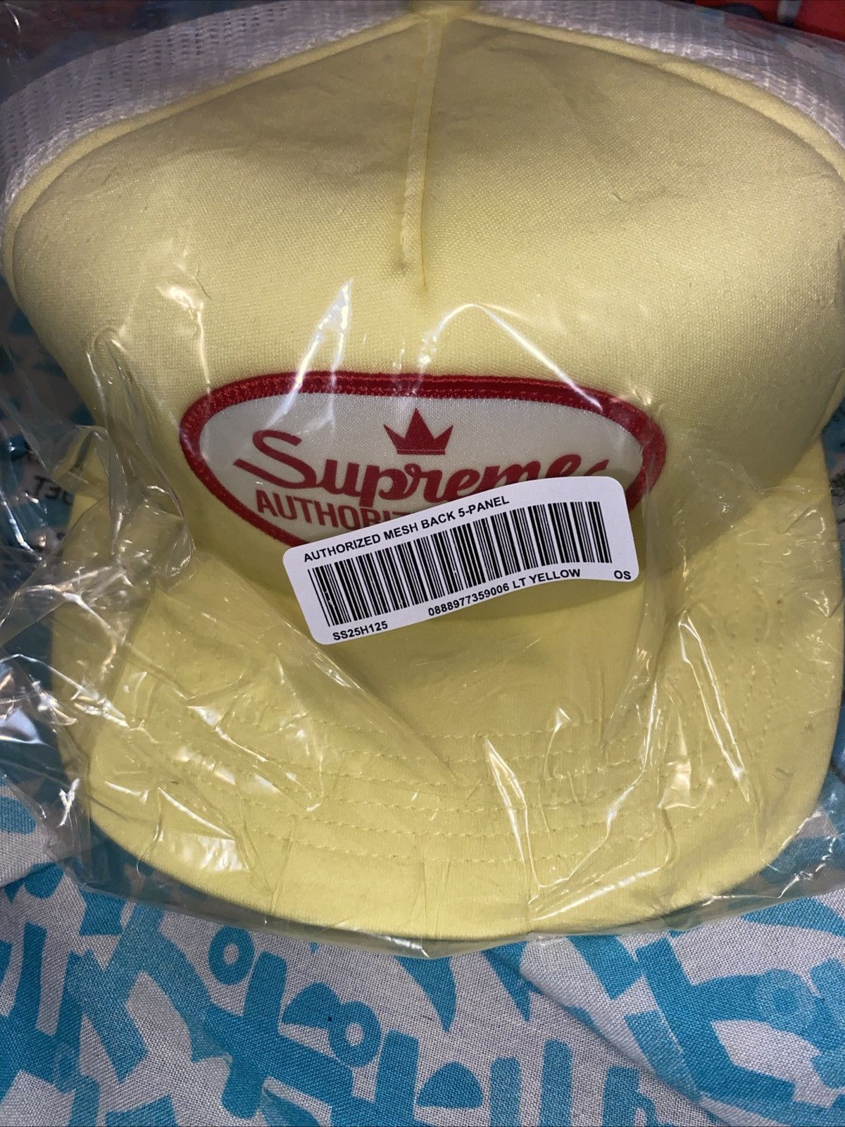 Supreme Supreme Authorized Mesh Back 5-Panel Light Yellow SS25 Size ONE SIZE - 3 Thumbnail