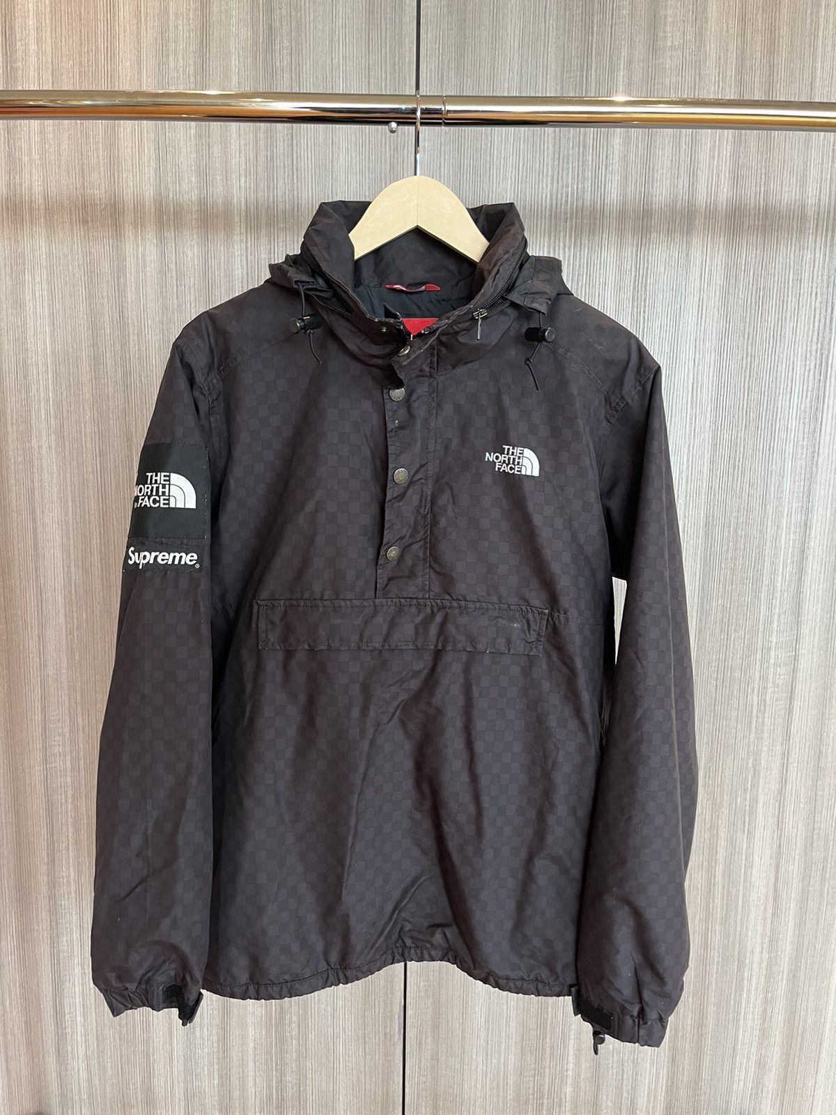 Supreme × The North Face Supreme x TNF Black Checkered Mountain Pullover Jacket Size US L / EU 52-54 / 3 - 1 Thumbnail