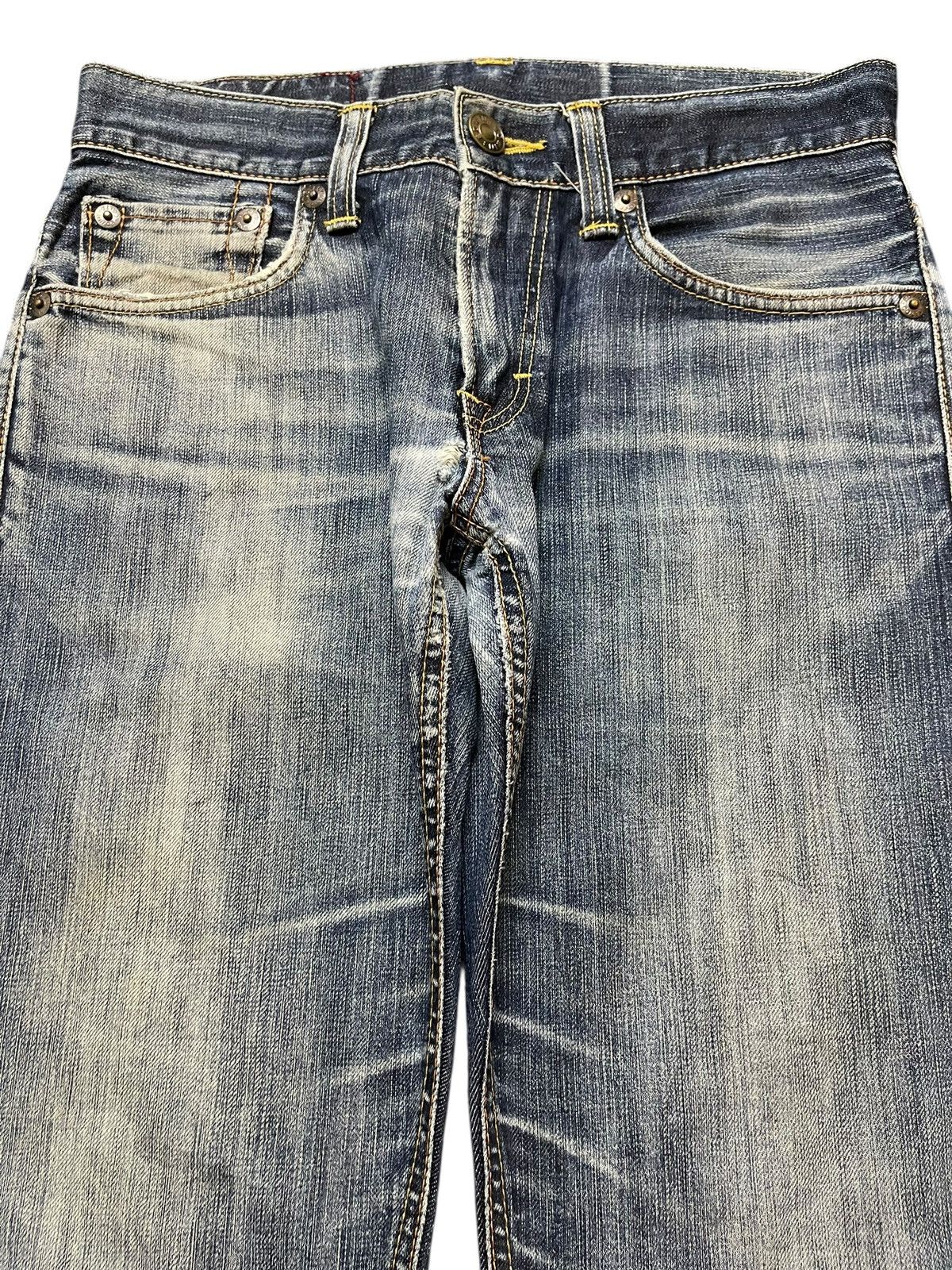 Vintage 90s Edwin Japan 502 Faded Wash Distress Jeans