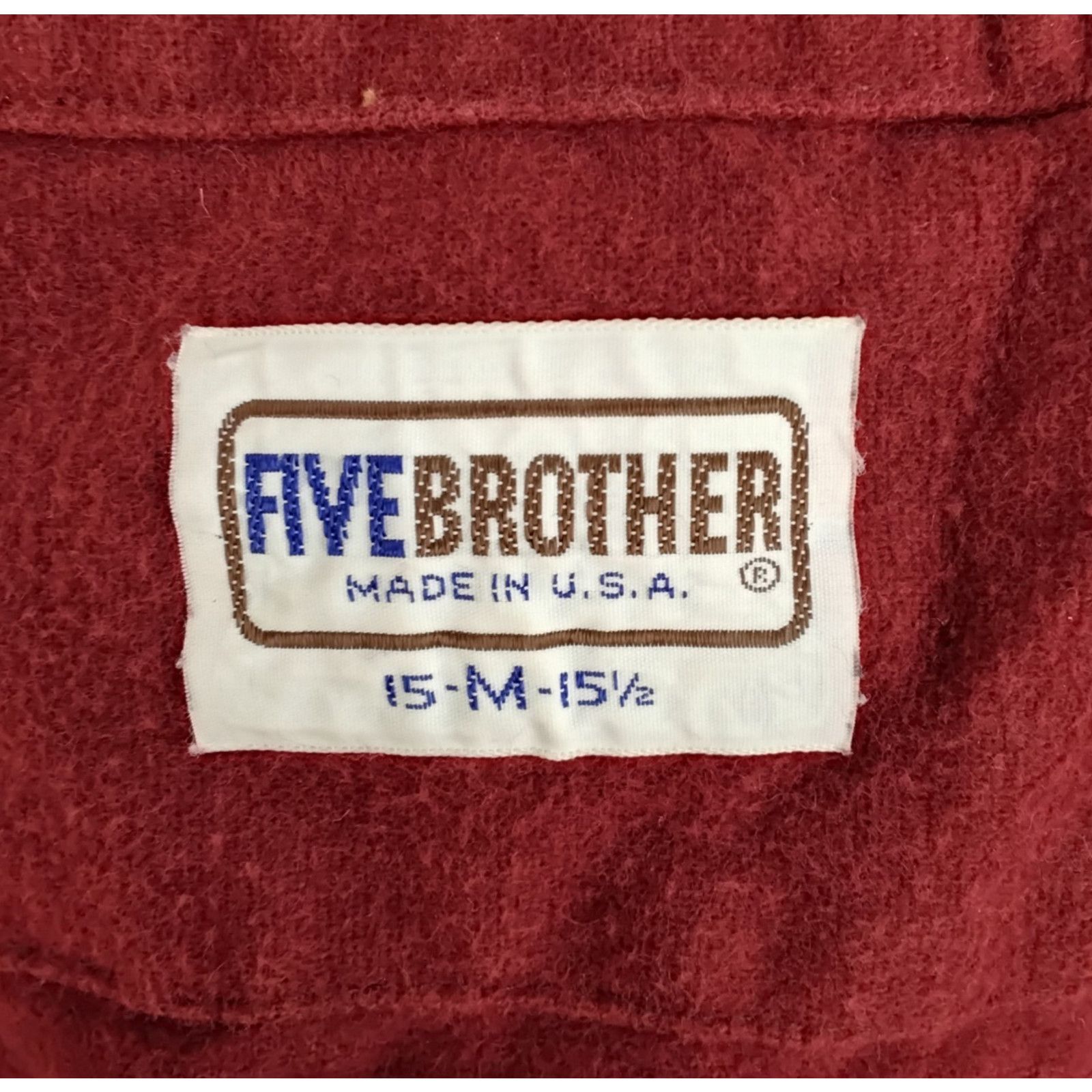 FiveBrother Five Brothers Flannel Shirt Men's 100% Cotton VTG 70's UNION Size US M / EU 48-50 / 2 - 7 Thumbnail