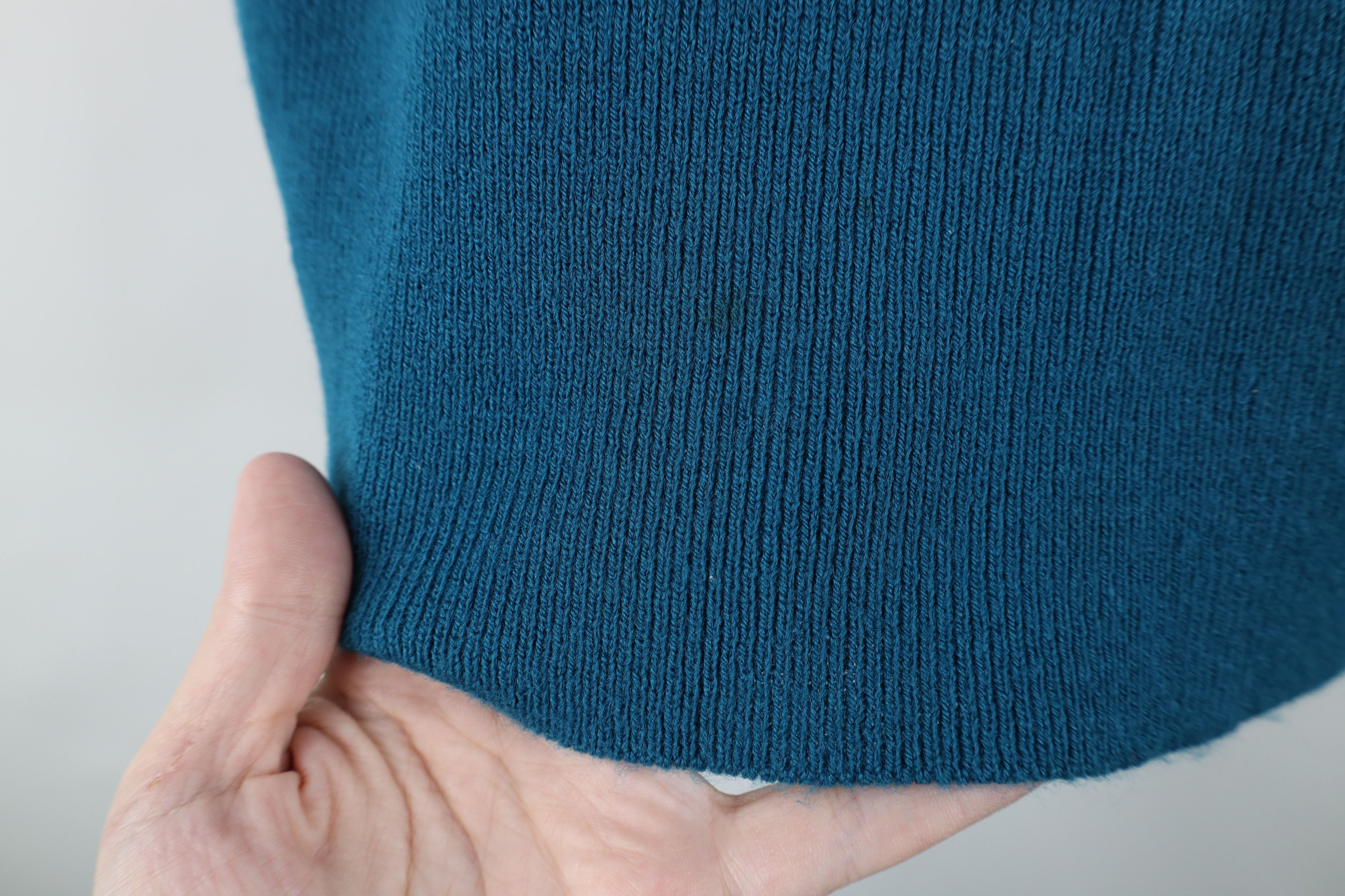 Vintage Vintage 70s Streetwear Blank Ribbed Knit Sweater Vest Teal Size M / US 6-8 / IT 42-44 - 4 Thumbnail