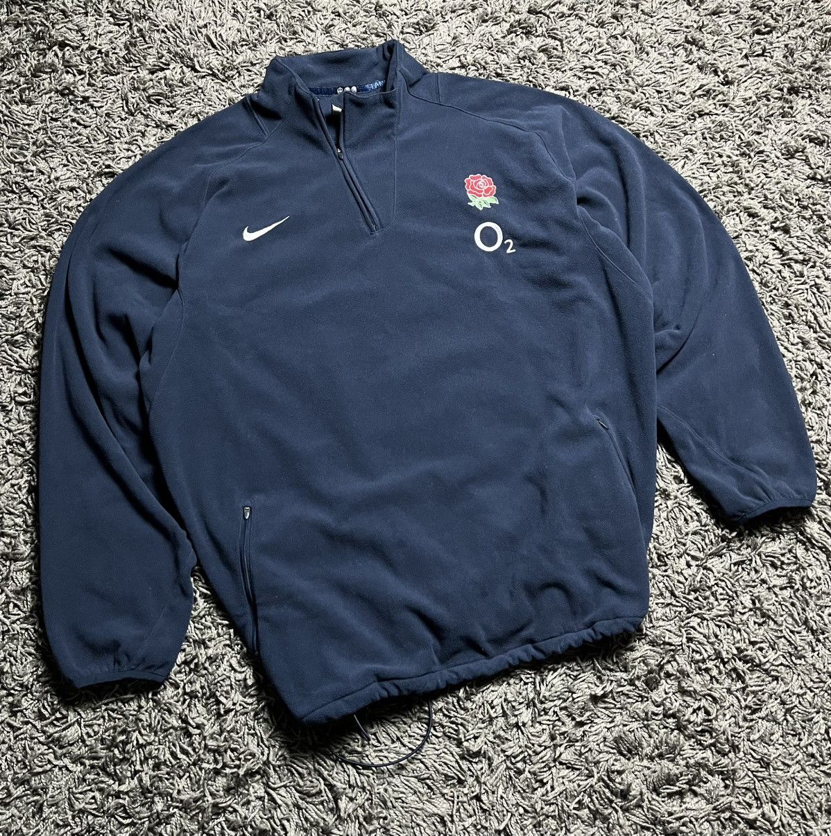 Nike Vintage Nike England Rugby Player Issue Fleece 1/4 Zip O2 Size US XL / EU 56 / 4 - 1 Thumbnail