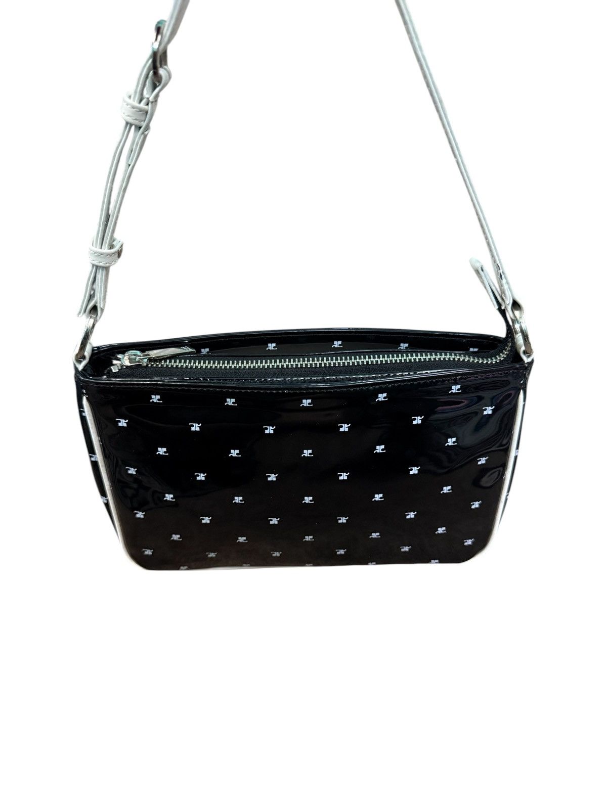 Courreges VINTAGE COURREGES WHITE LOGO PRINTED MINI SHOULDER BAG Size ONE SIZE - 8 Thumbnail