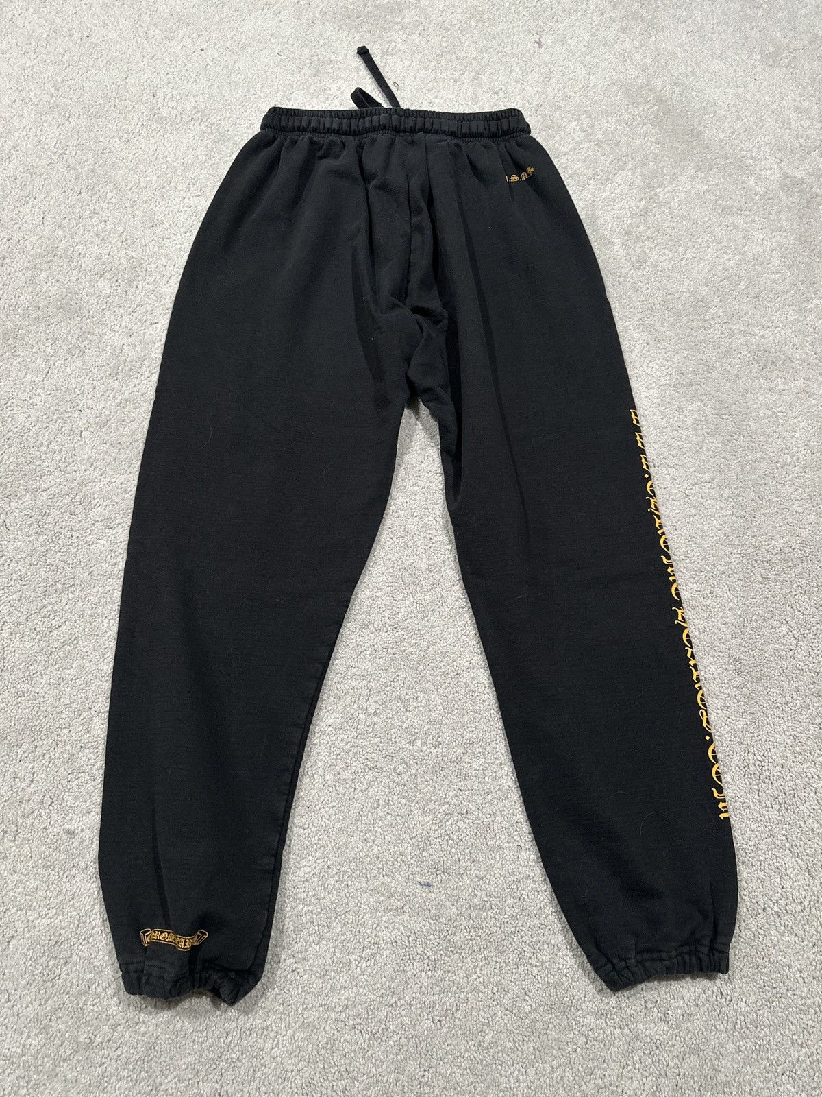 Chrome Hearts Chrome Hearts Horseshoe Logo Black Gold Sweatpants Size US 36 / EU 52 - 2 Thumbnail