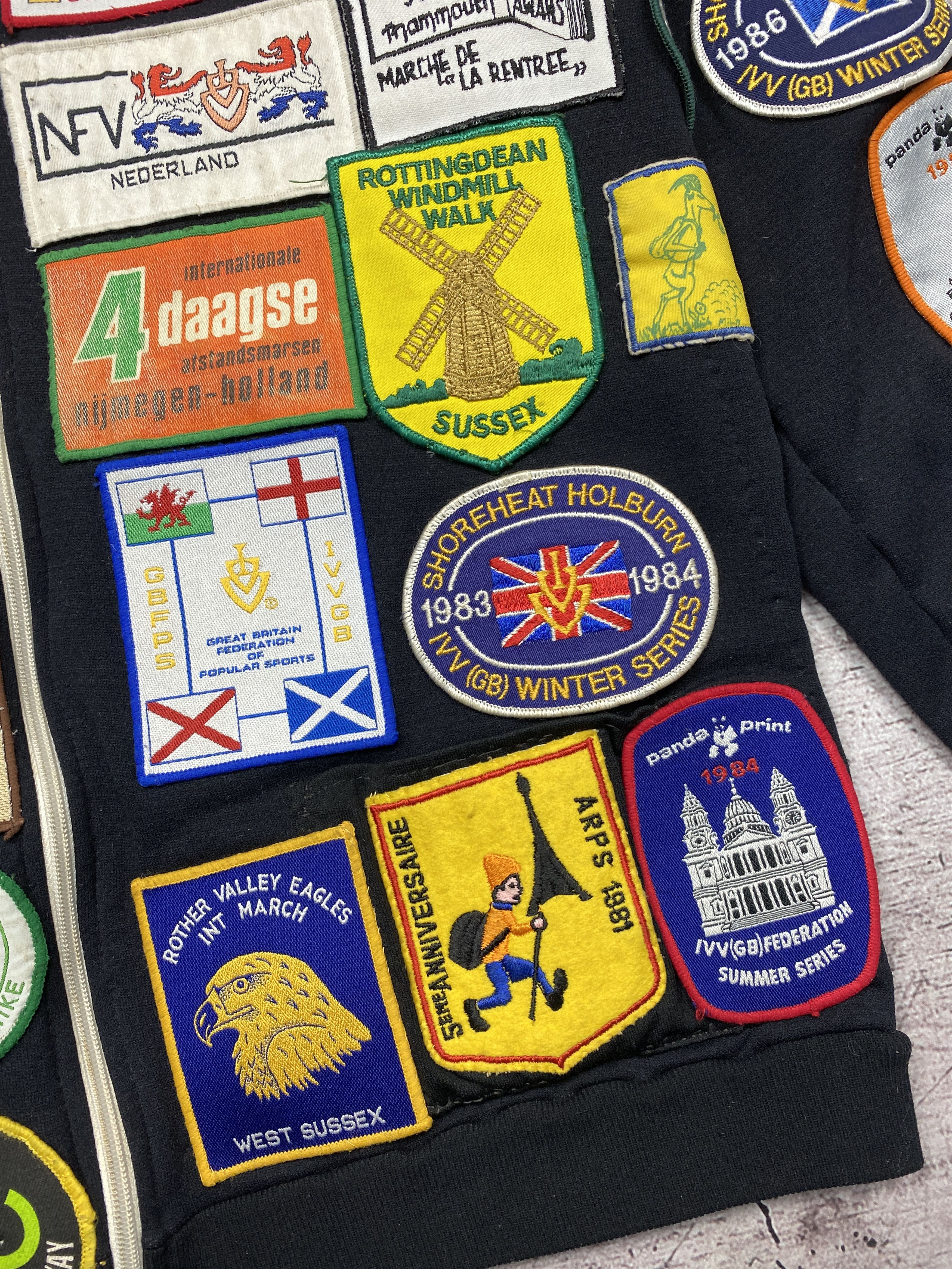 Vintage Vintage 1980’s Patch Covered Mens Bomber Jacket Size US L / EU 52-54 / 3 - 4 Thumbnail